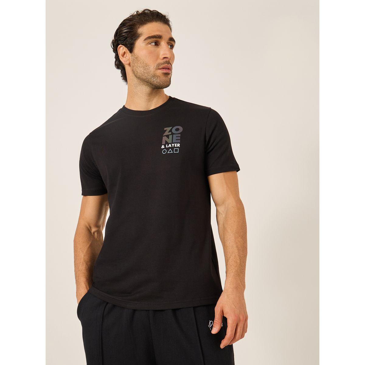 Fort Collins Men Black Graphic Print Crew Neck T-Shirt-men-clothing-tshirtsandpolos-tshirts-image-4