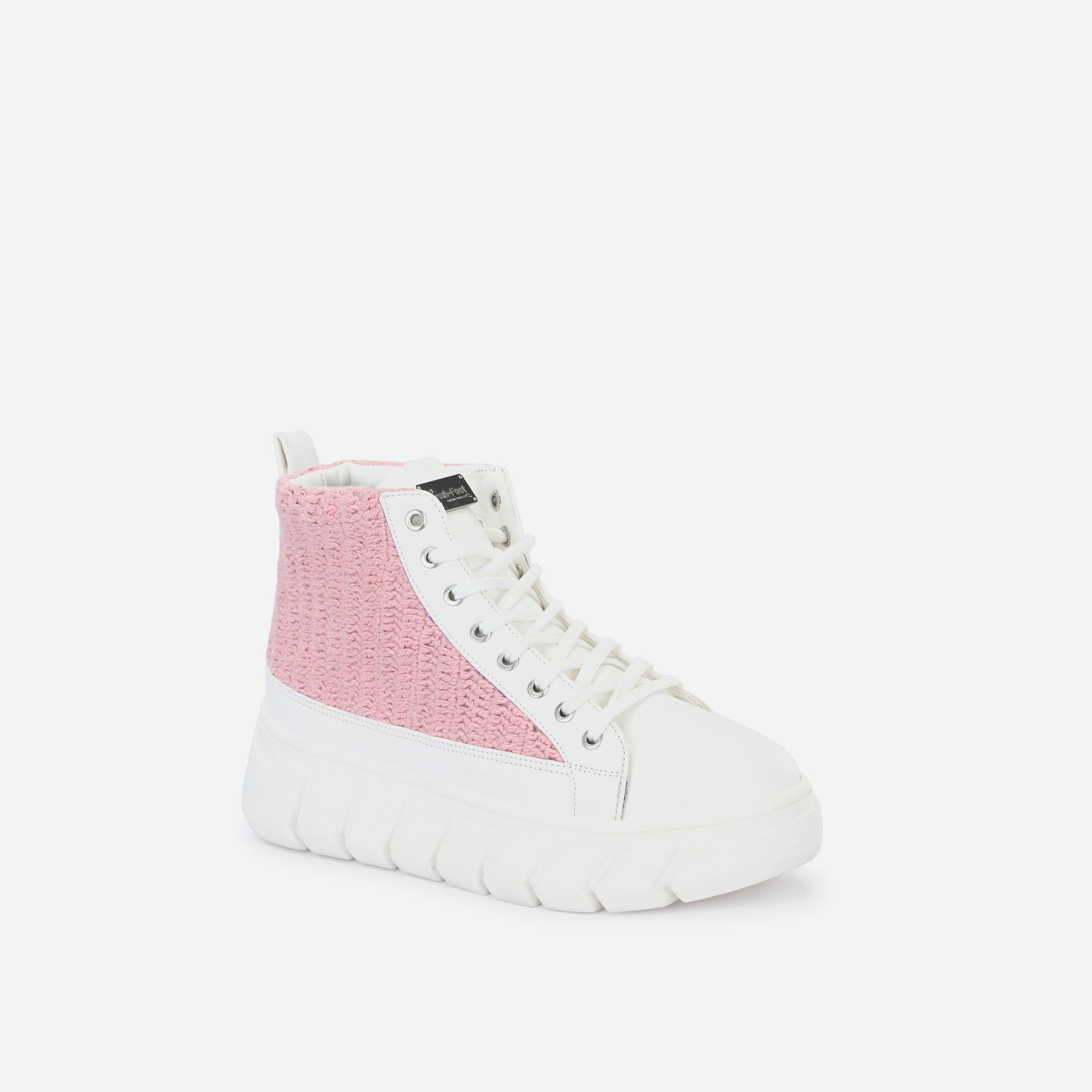 Fresh Feet x Styli Crochet High Top Lace-Up Sneakers-women-shoes-sneakers-image-3