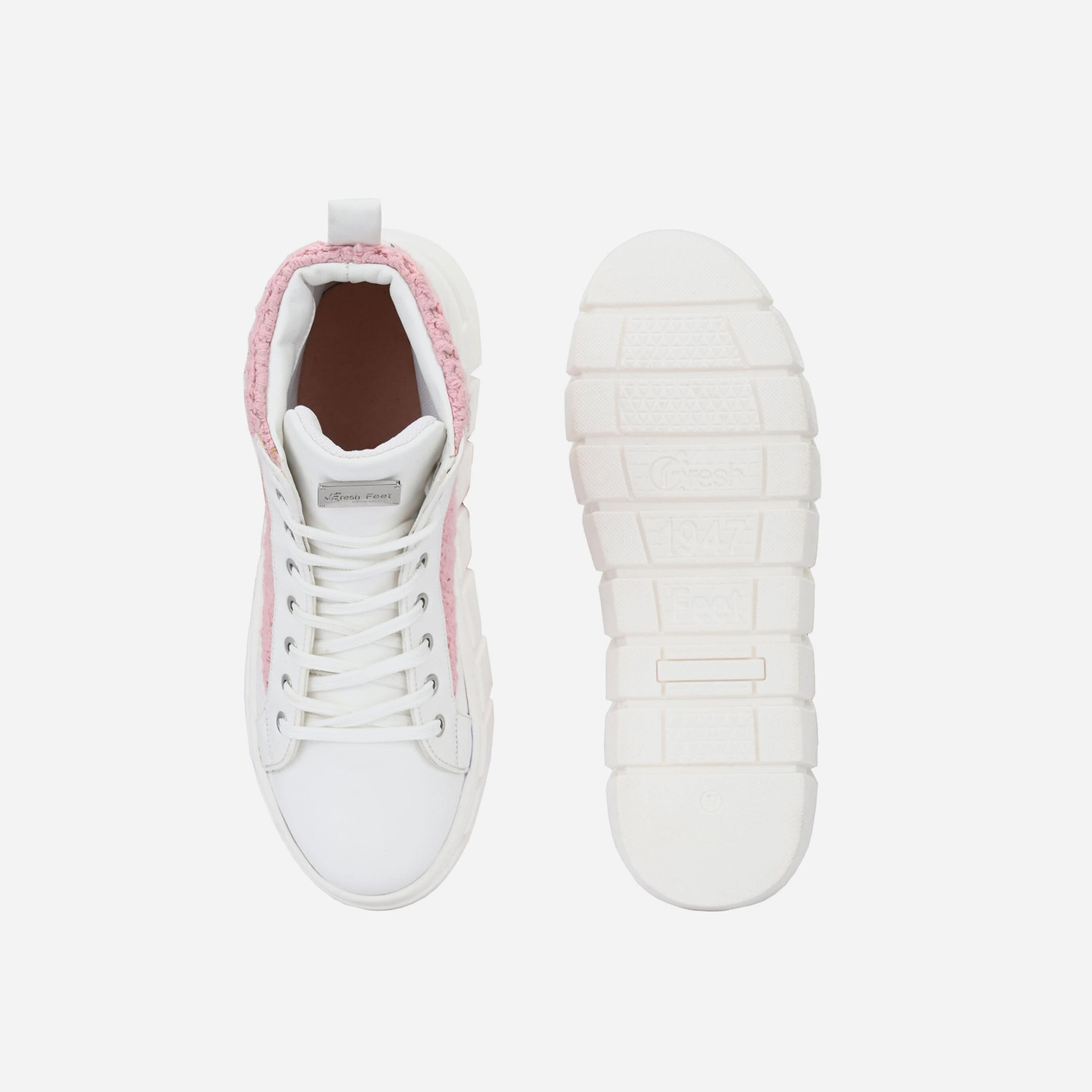 فريش فيت × ستايلي - حذاء رياضي كروشيه مرتفع الياقة برباط-women-shoes-sneakers-image-4