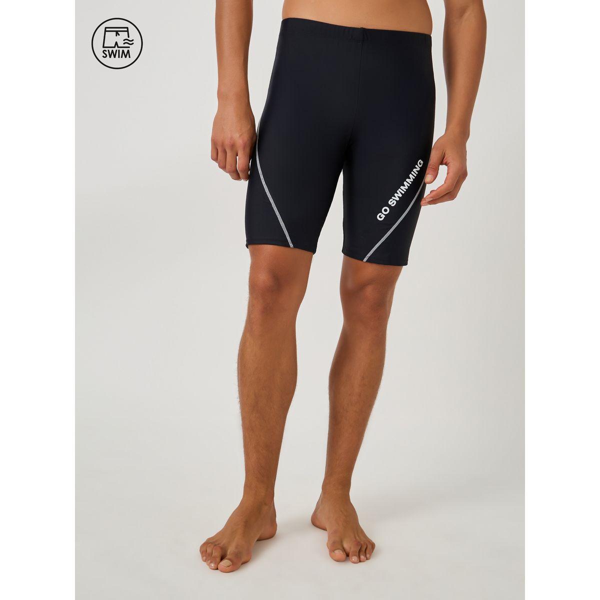Styli Text Print Skinny Fit Swim Tights with Piping-men-clothing-bottoms-shorts-image-1