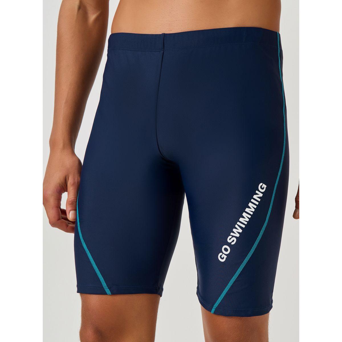 شورت سباحة ضيق بطبعة كتابة وحزوز-men-clothing-bottoms-shorts-image-3