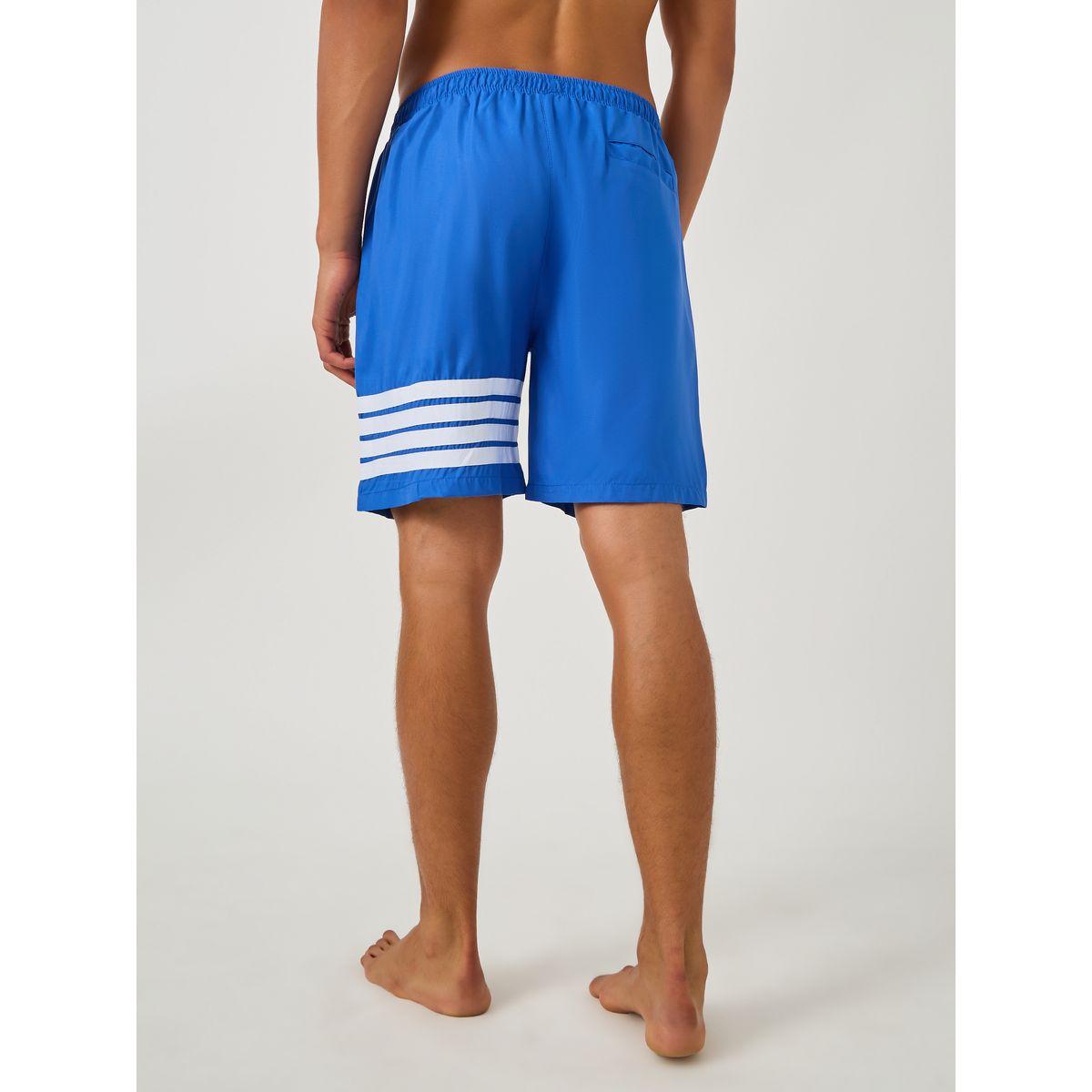 شورت سباحة مخطط بقصة عادية وشارة-men-clothing-bottoms-shorts-image-4
