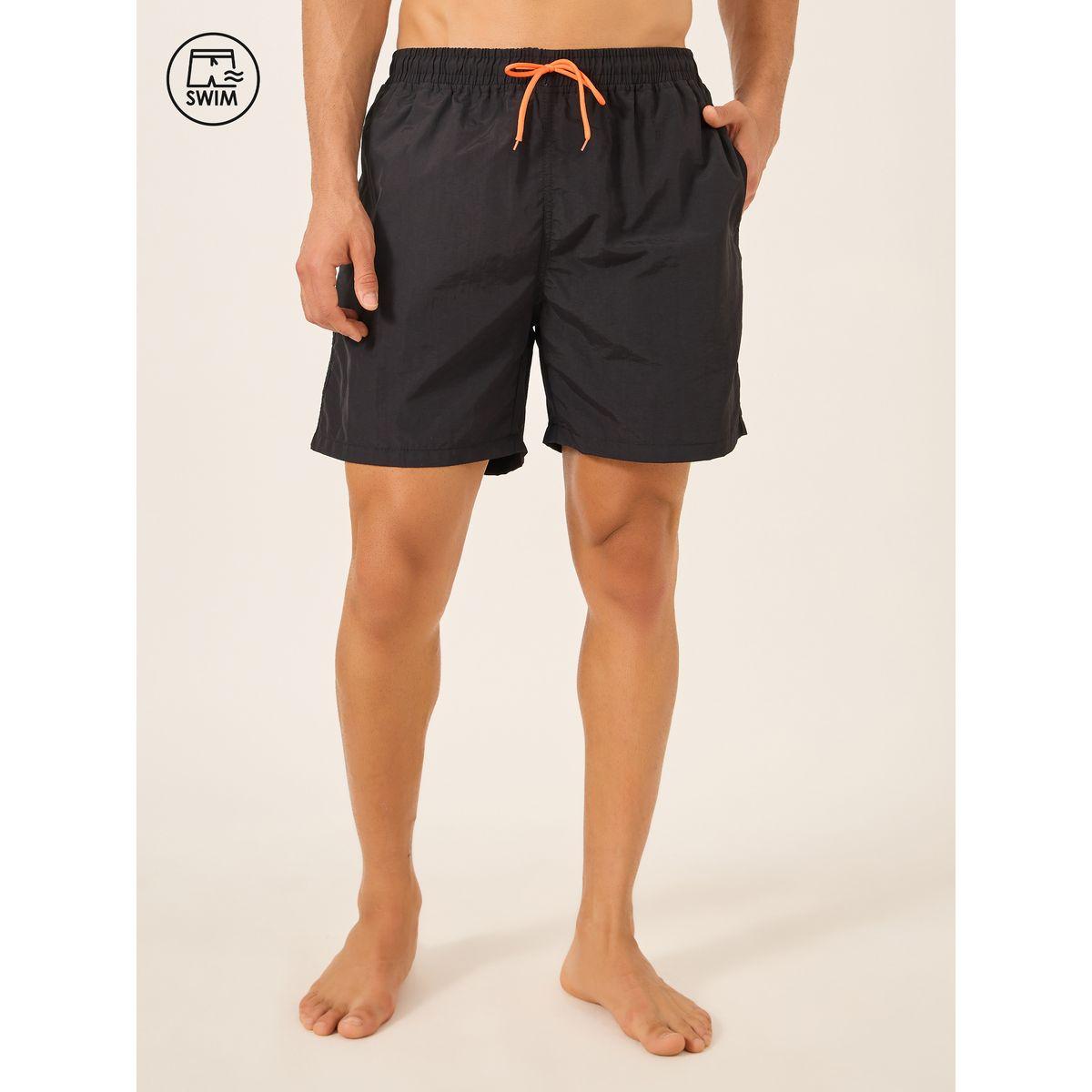 Styli Solid Contrast Drawstring Swim Shorts-men-clothing-bottoms-shorts-image-1