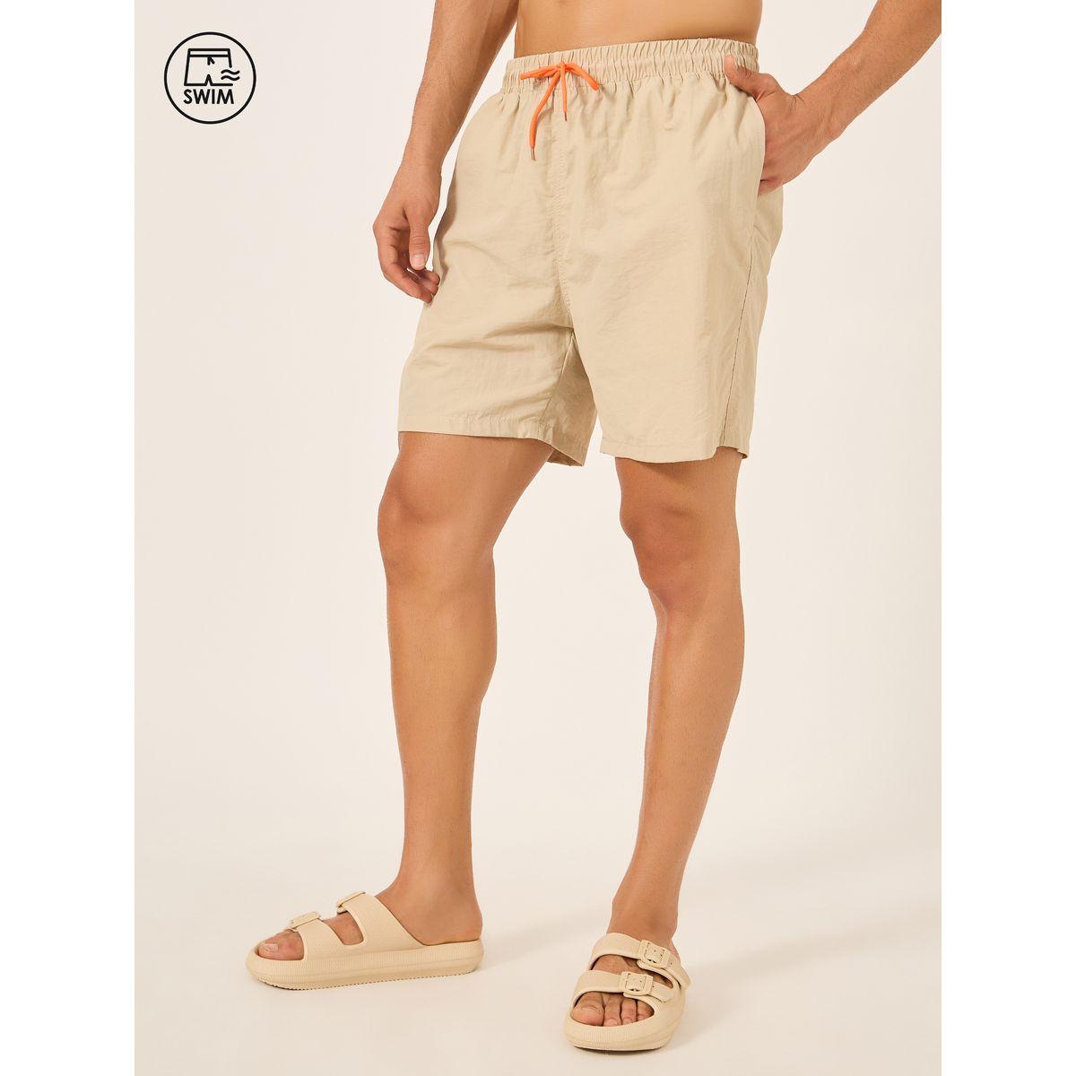 شورت سباحة سادة مع رباط خصر-men-clothing-bottoms-shorts-image-1