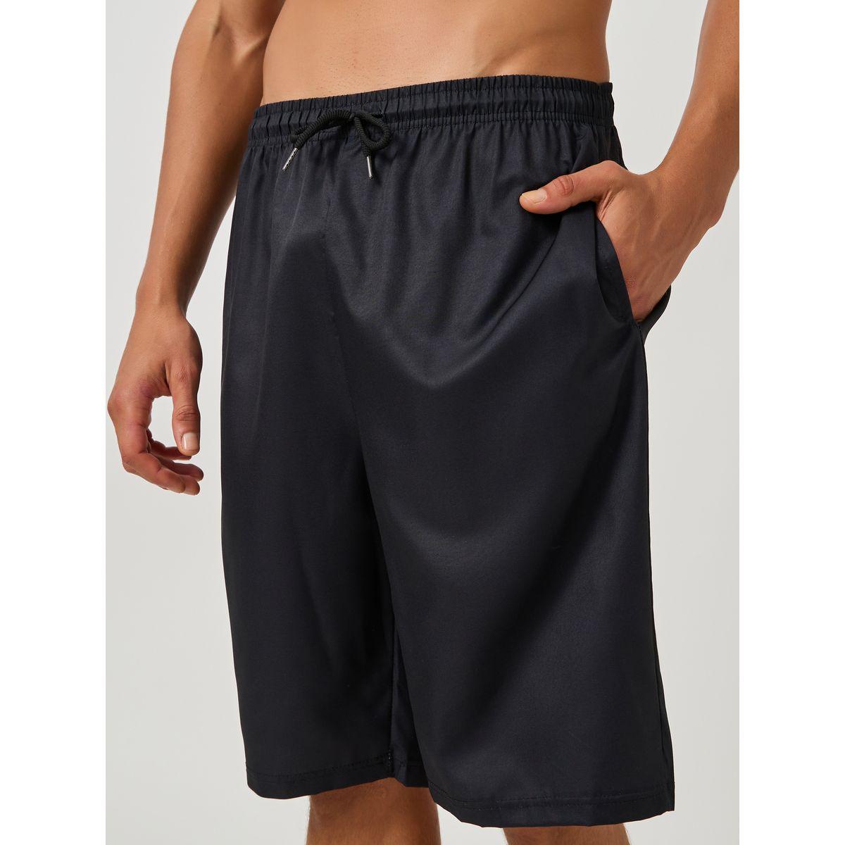 شورت سباحة سادة بقصة عادية ورباط خصر-men-clothing-bottoms-shorts-image-3