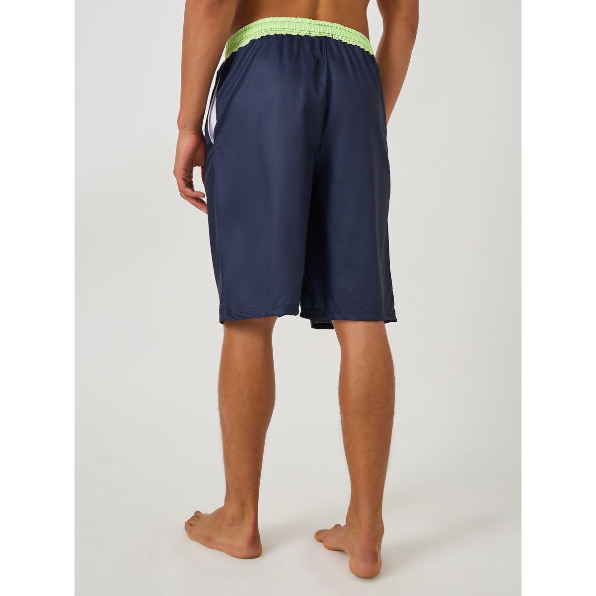 Styli Solid Regular Fit Swim Shorts with Contrast Waistband-men-clothing-bottoms-shorts-image-4