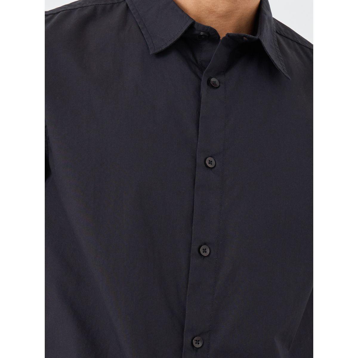 Styli Solid Woven Regular Fit Short Sleeve Shirt-men-clothing-shirts-image-3