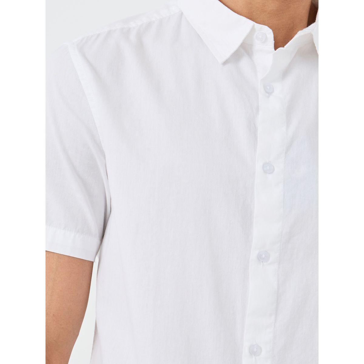 قميص سادة بقصة عادية وأكمام قصيرة-men-clothing-shirts-image-3