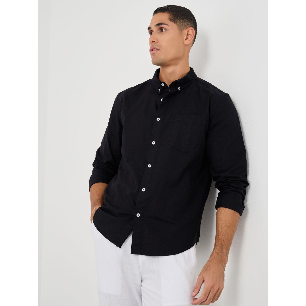 Styli Button Down Collar Regular Fit Oxford Shirt-men-clothing-shirts-image-1