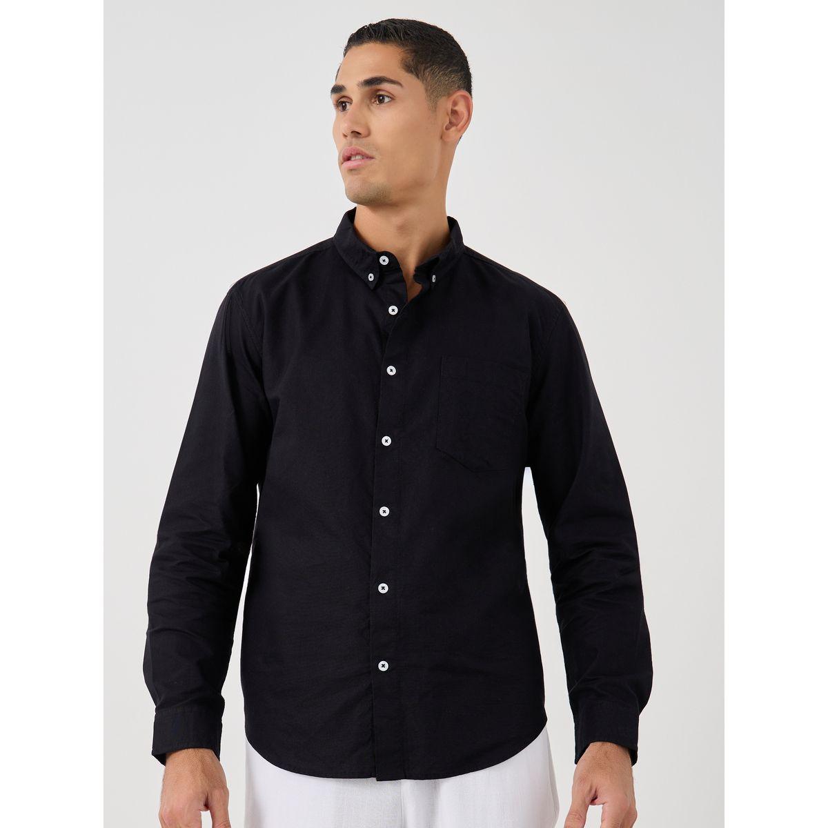 Styli Button Down Collar Regular Fit Oxford Shirt-men-clothing-shirts-image-3