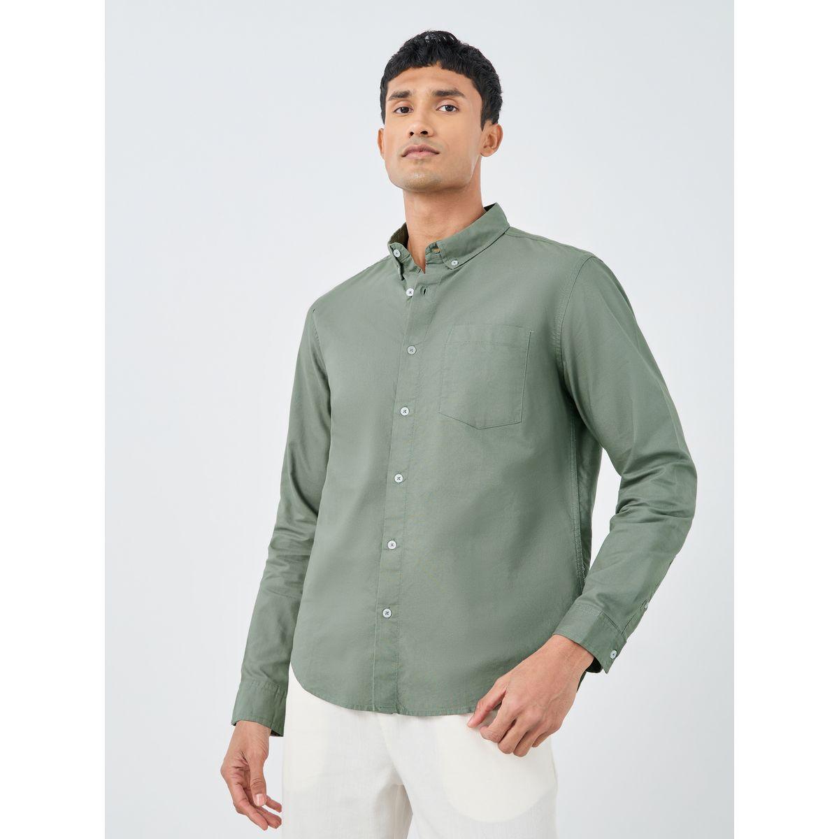 Styli Button Down Collar Regular Fit Oxford Shirt-men-clothing-shirts-image-1