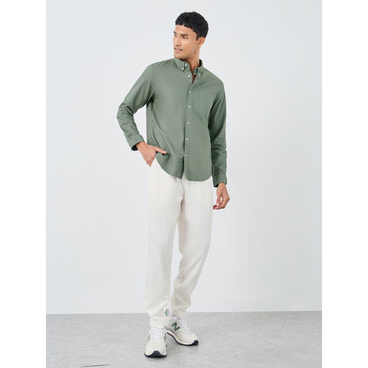 Styli Button Down Collar Regular Fit Oxford Shirt-men-clothing-shirts-image-2