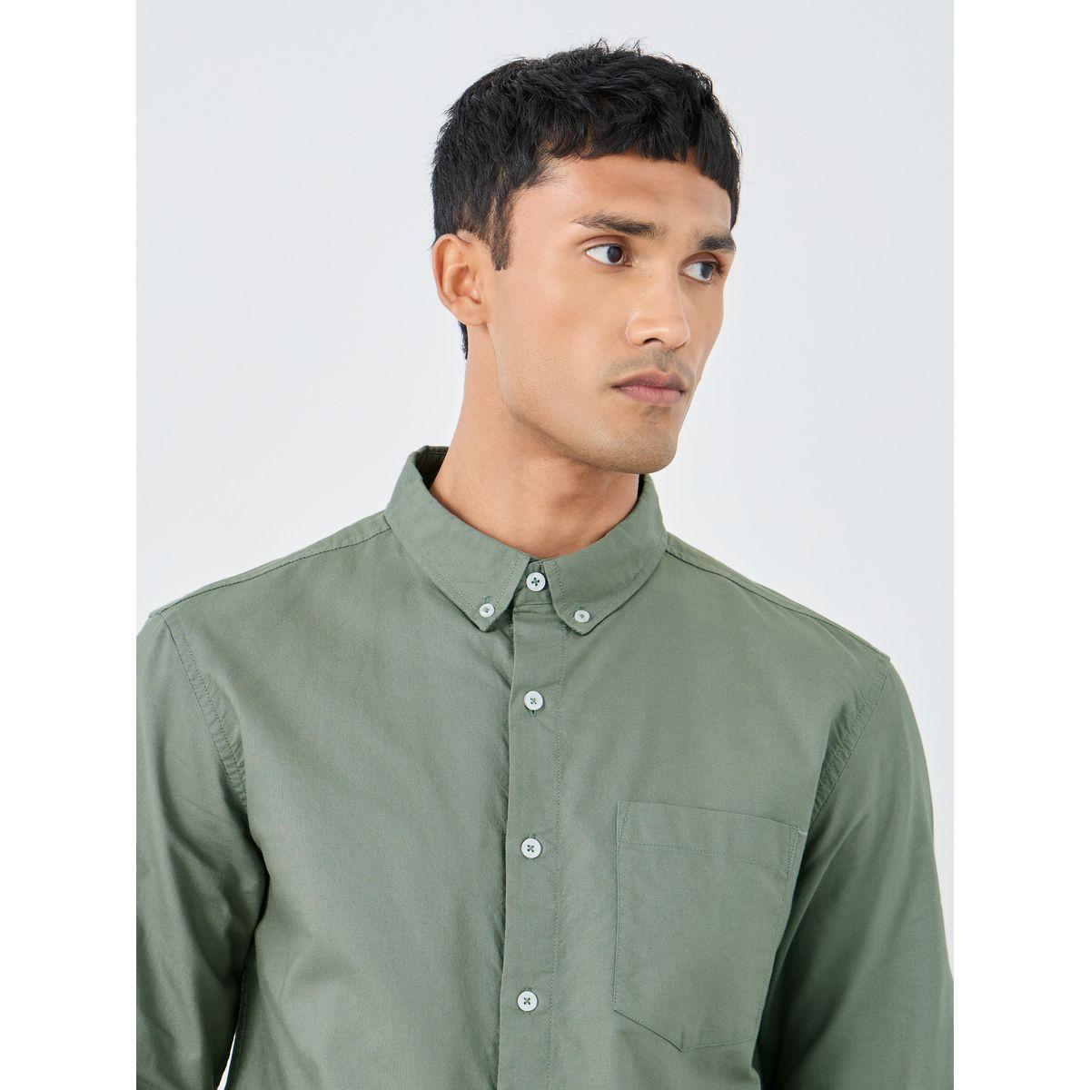 Styli Button Down Collar Regular Fit Oxford Shirt-men-clothing-shirts-image-3