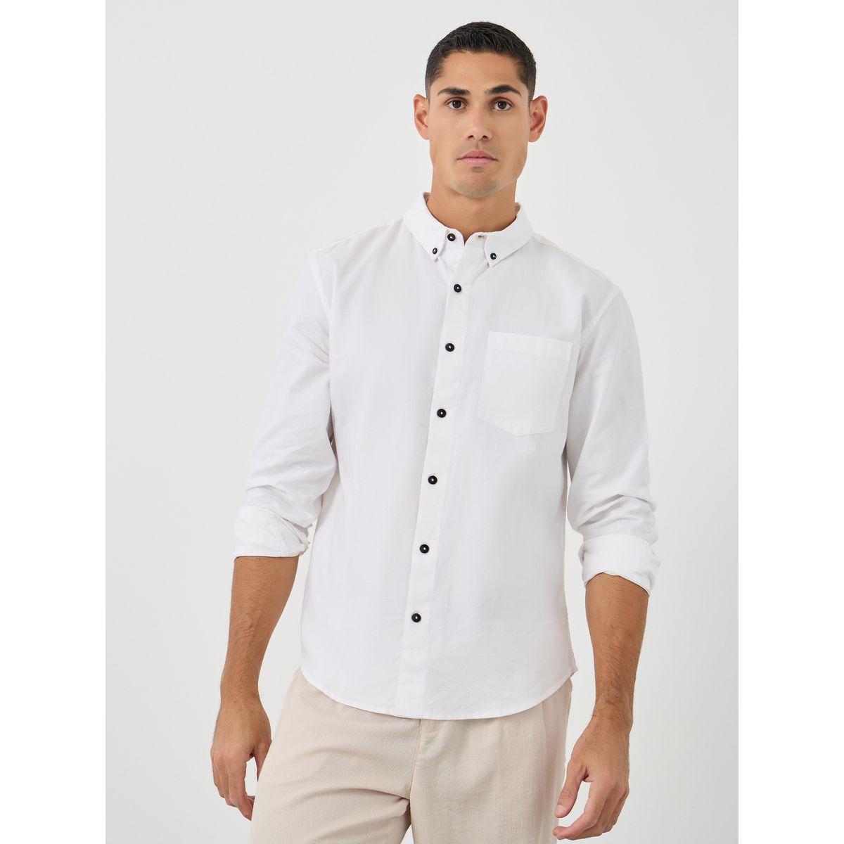 Styli Button Down Collar Regular Fit Oxford Shirt-men-clothing-shirts-image-1