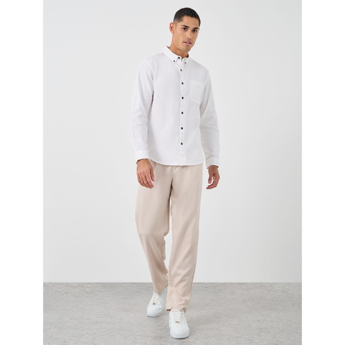 Styli Button Down Collar Regular Fit Oxford Shirt-men-clothing-shirts-image-2
