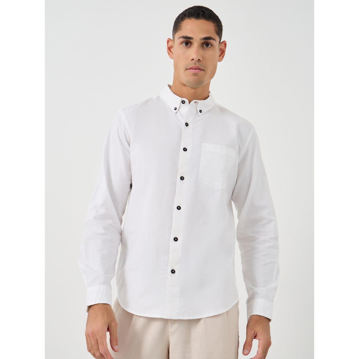 Styli Button Down Collar Regular Fit Oxford Shirt-men-clothing-shirts-image-3