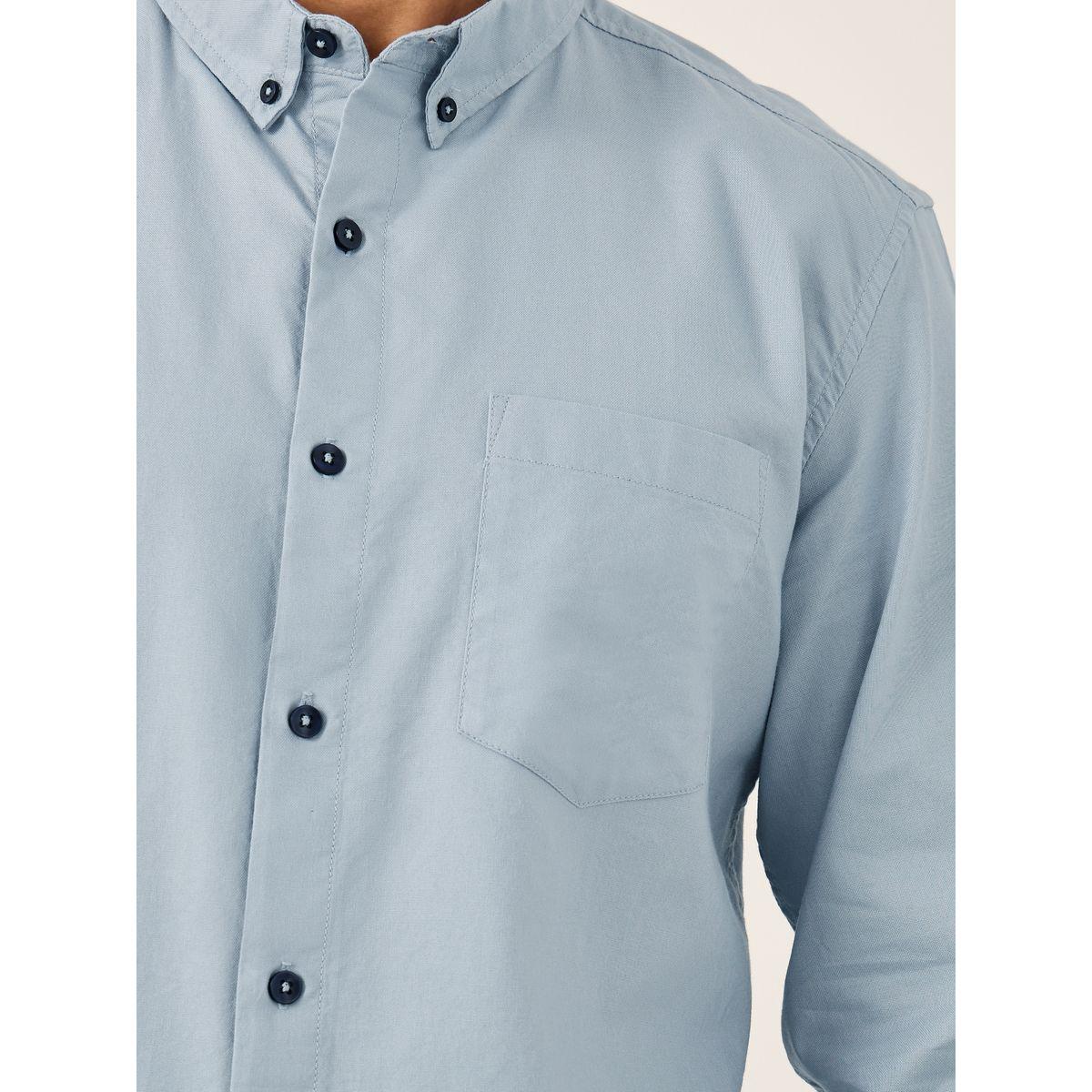 Styli Button Down Collar Regular Fit Oxford Shirt-men-clothing-shirts-image-4