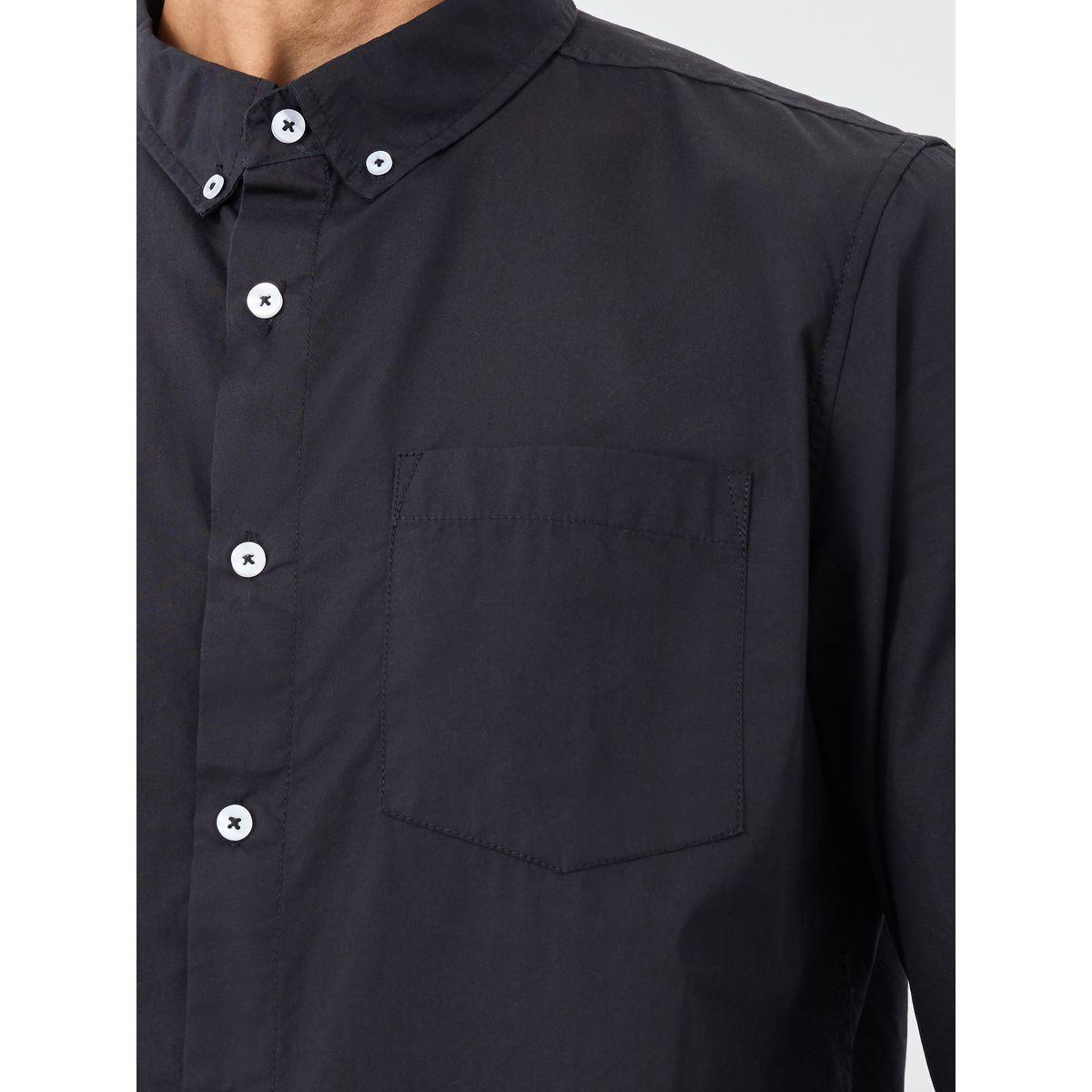 Styli Solid Button Down Regular Fit Poplin Shirt-men-clothing-shirts-image-3