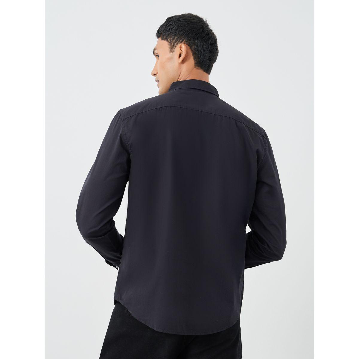 Styli Solid Button Down Regular Fit Poplin Shirt-men-clothing-shirts-image-4