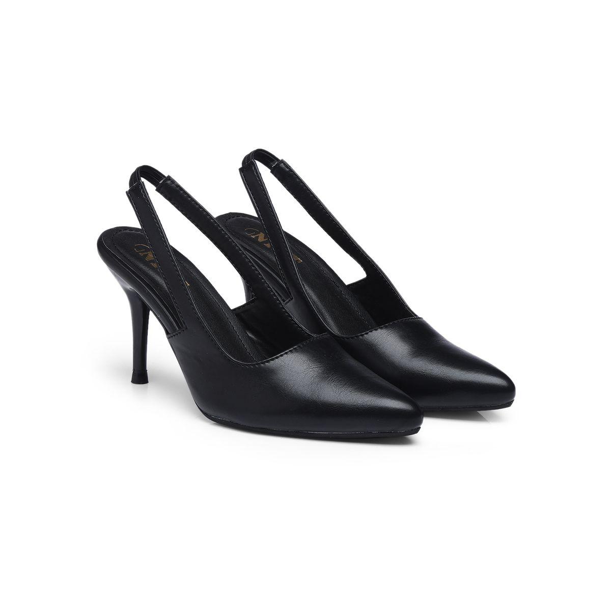 GNIST Plain Pointed Toe Stiletto Heel Slingback Shoes-women-shoes-heels-image-4