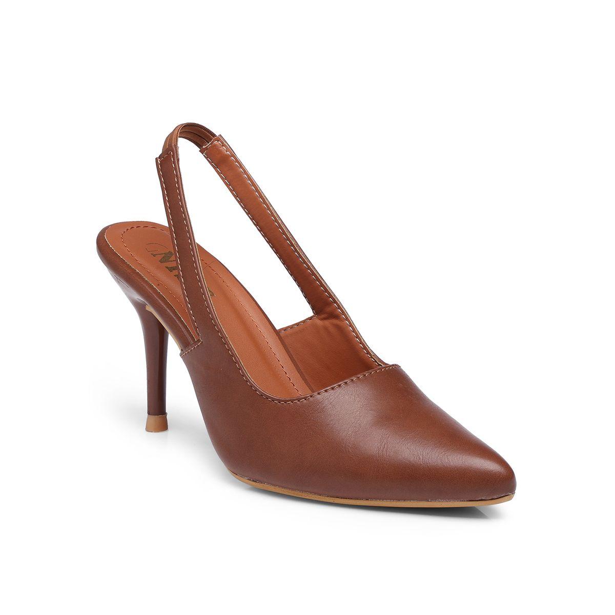 GNIST Plain Pointed Toe Stiletto Heel Slingback Shoes-women-shoes-heels-image-2