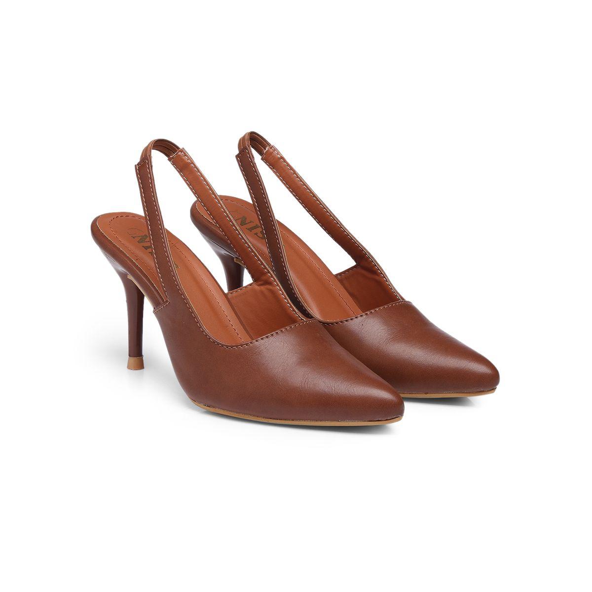GNIST Plain Pointed Toe Stiletto Heel Slingback Shoes-women-shoes-heels-image-4
