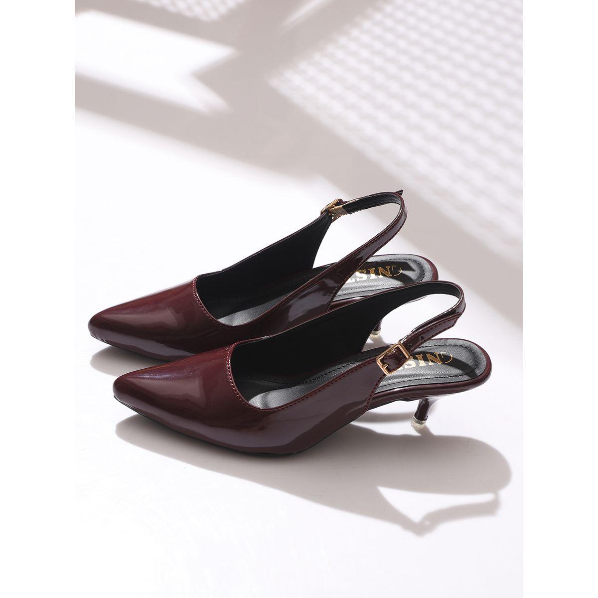 GNIST Plain Pointed Toe Kitten Heel Slingback Shoes-women-shoes-heels-image-1