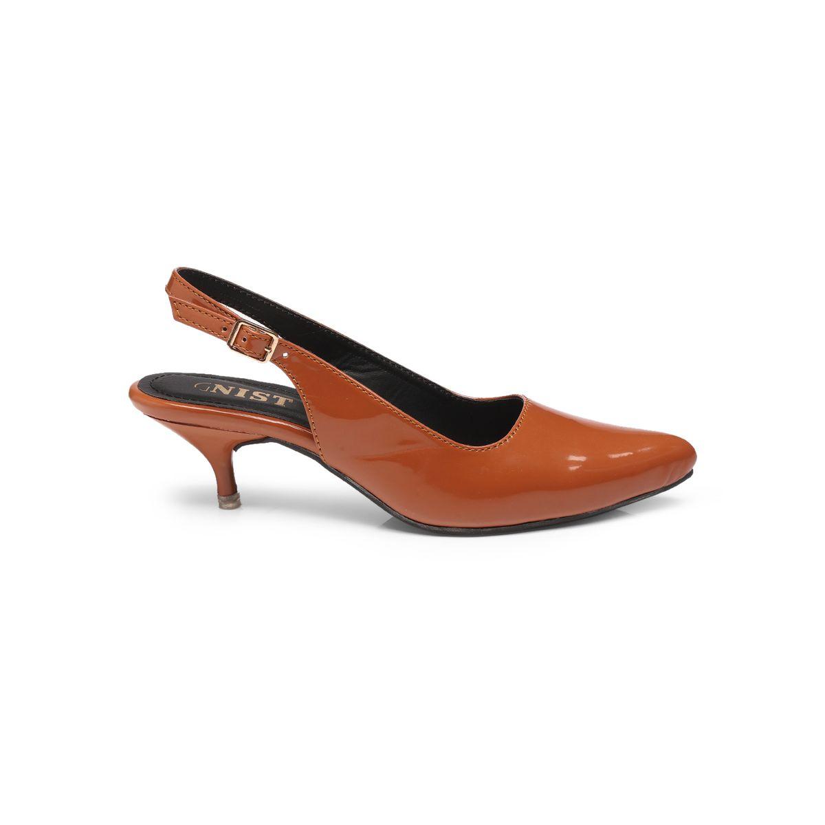 GNIST Plain Pointed Toe Kitten Heel Slingback Shoes-women-shoes-heels-image-5