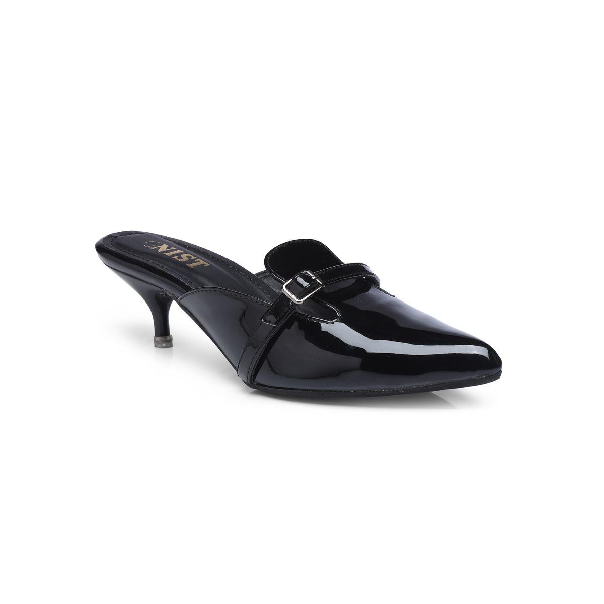 حذاء ميولز بكعب قطة ومقدمة مدببة مع إبزيم-women-shoes-heels-image-2
