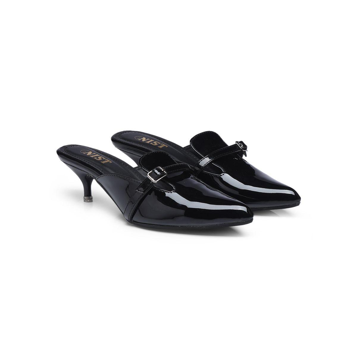 حذاء ميولز بكعب قطة ومقدمة مدببة مع إبزيم-women-shoes-heels-image-4