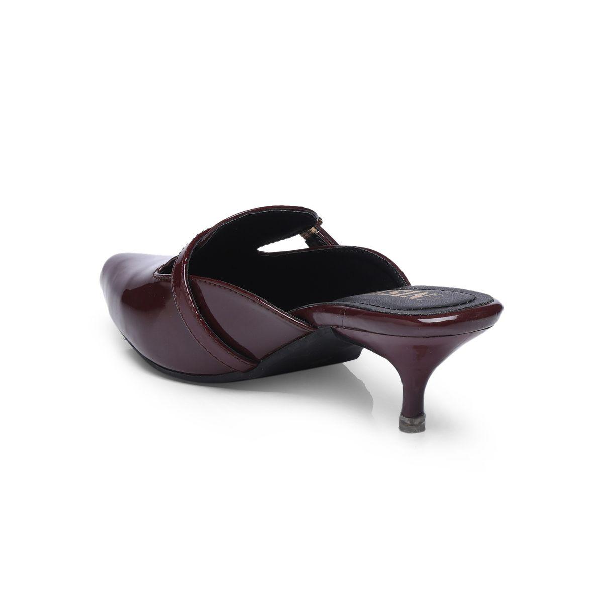 GNIST Buckle Detail Pointed Toe Kitten Heel Mules-women-shoes-heels-image-6