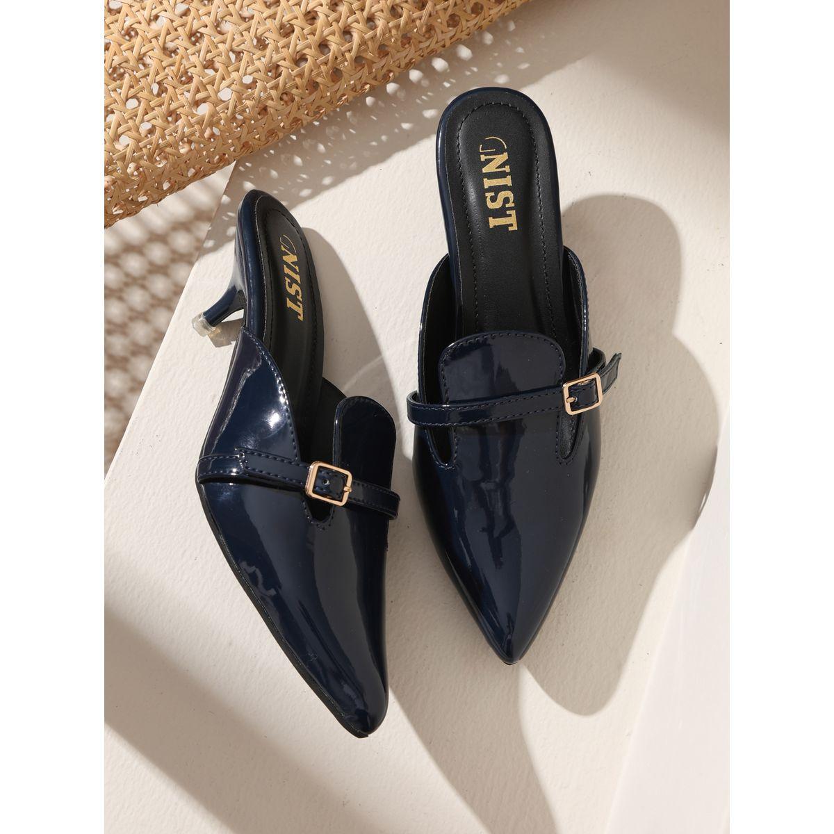 حذاء ميولز بكعب قطة ومقدمة مدببة مع إبزيم-women-shoes-heels-image-1