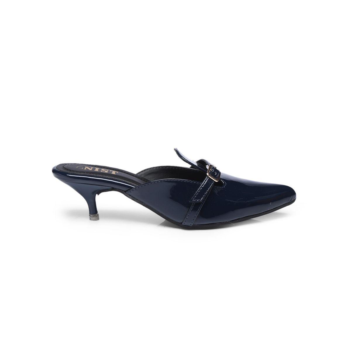 GNIST Buckle Detail Pointed Toe Kitten Heel Mules-women-shoes-heels-image-5