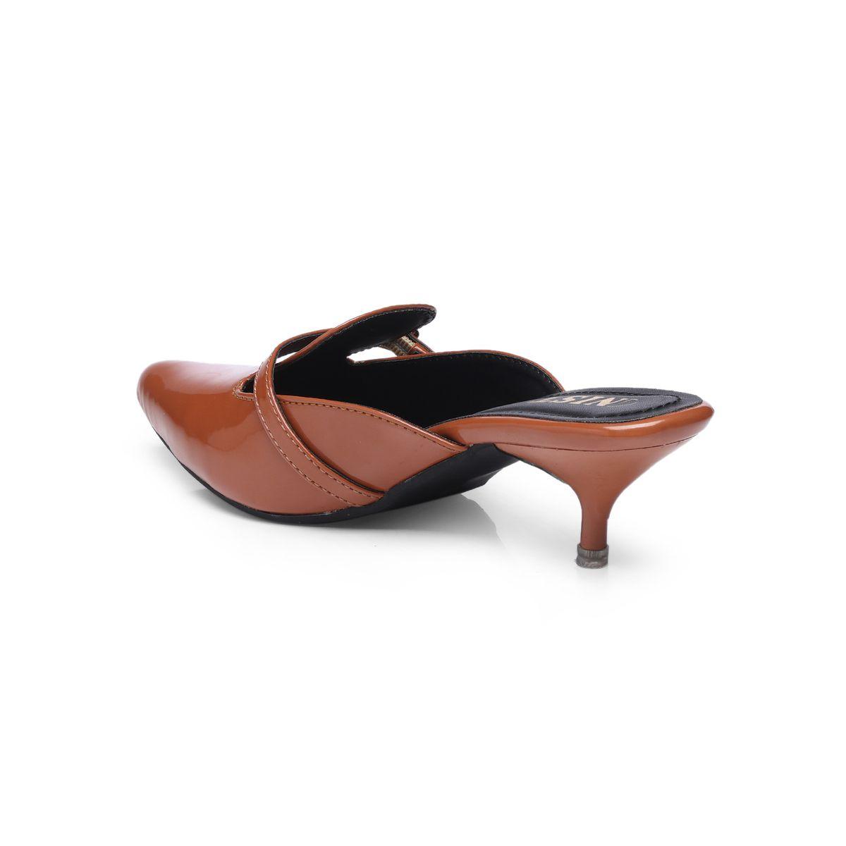 GNIST Buckle Detail Pointed Toe Kitten Heel Mules-women-shoes-heels-image-6