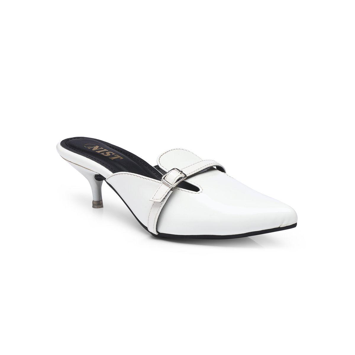 حذاء ميولز بكعب قطة ومقدمة مدببة مع إبزيم-women-shoes-heels-image-2