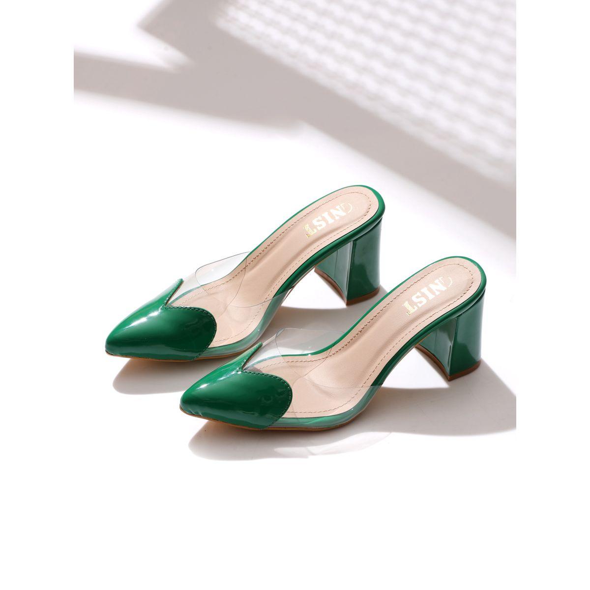 GNIST Plain Pointed Toe Block Heel Mules-women-shoes-heels-image-1