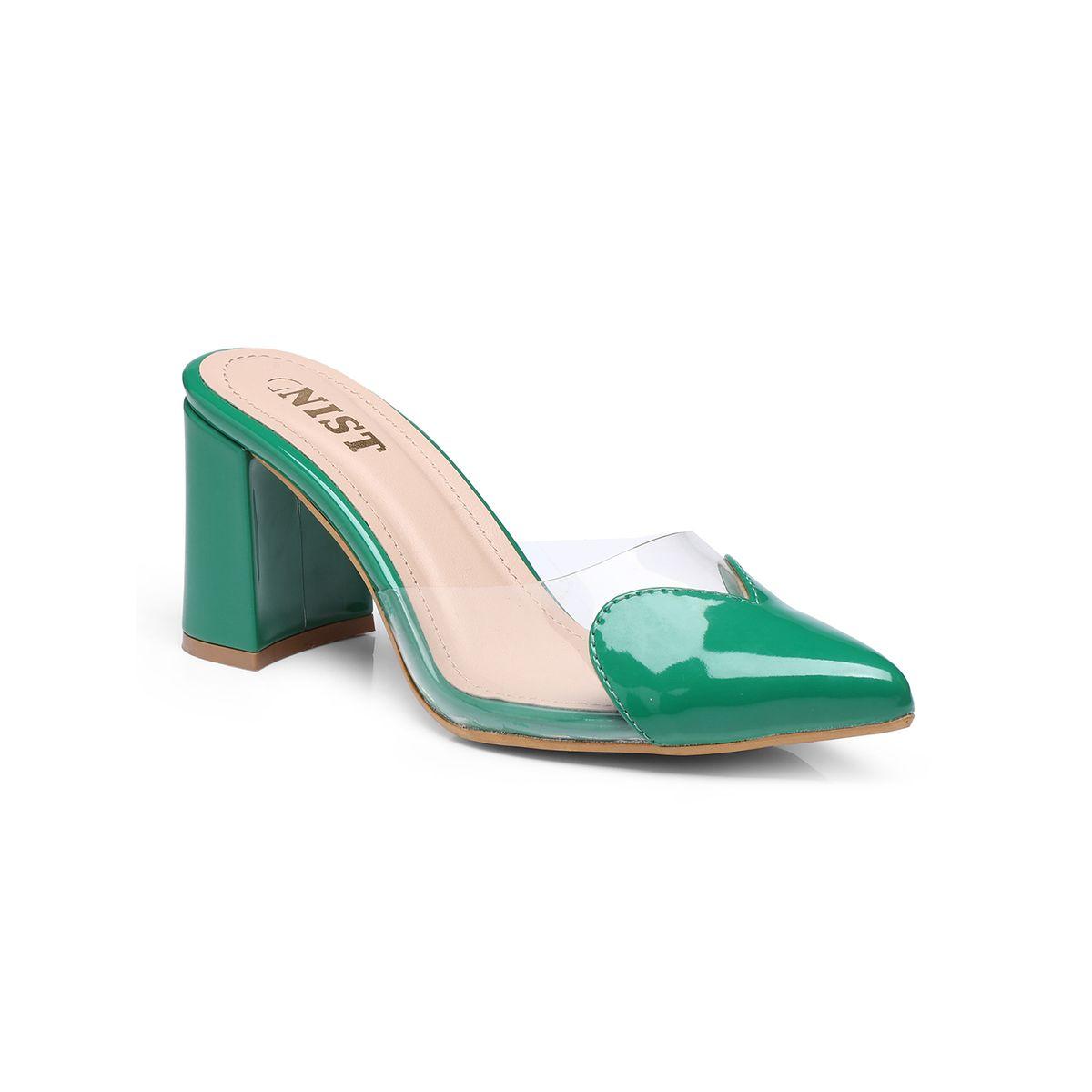 GNIST Plain Pointed Toe Block Heel Mules-women-shoes-heels-image-2