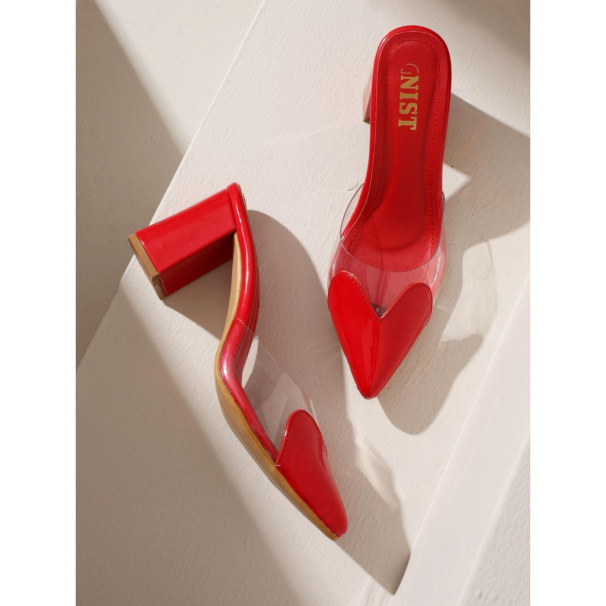 GNIST Plain Pointed Toe Block Heel Mules-women-shoes-heels-image-1