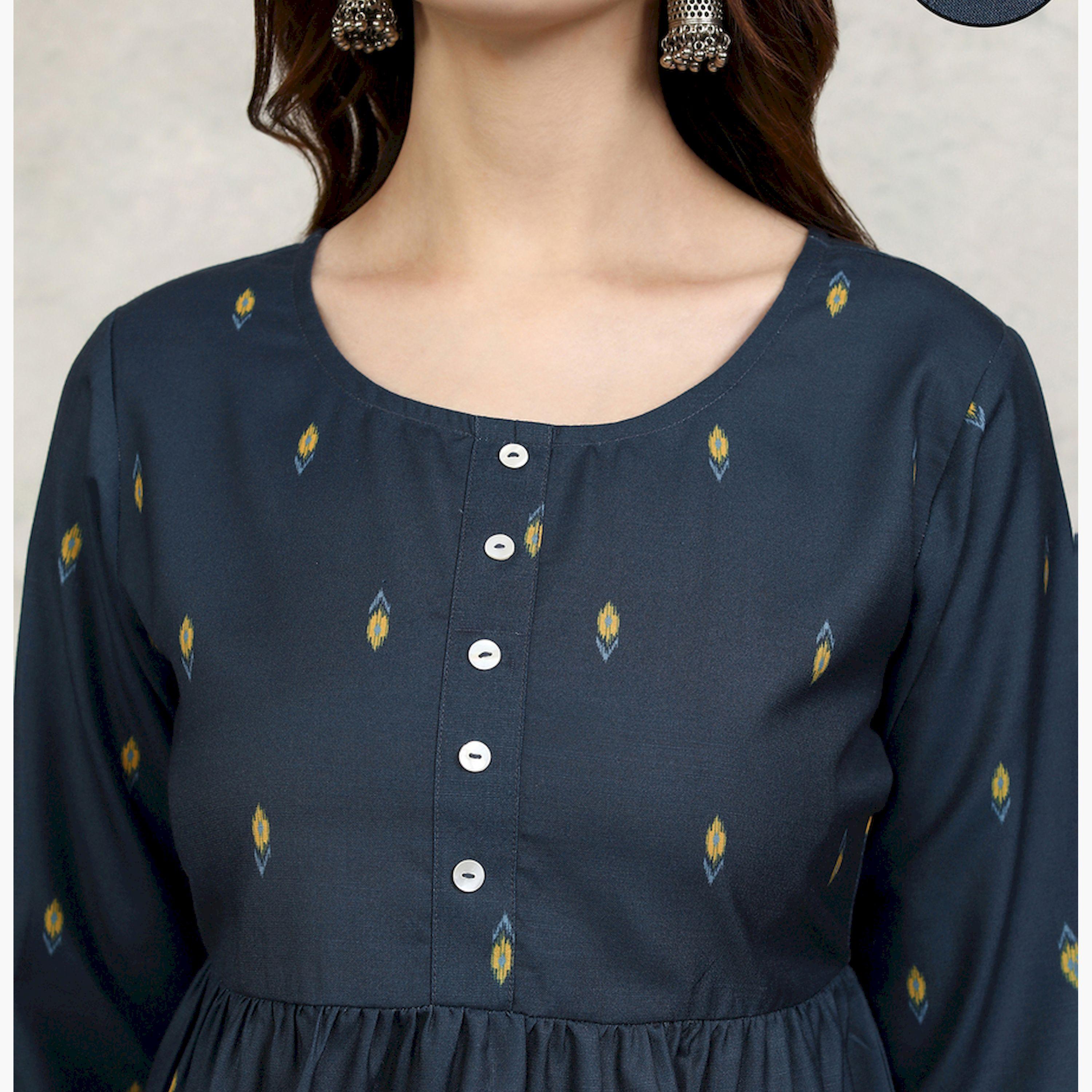 Vishudh X Styli Women Ethnic Motifs Printed Ethnic Empire Top-women-clothing-ethnicwear-kurtas-image-5