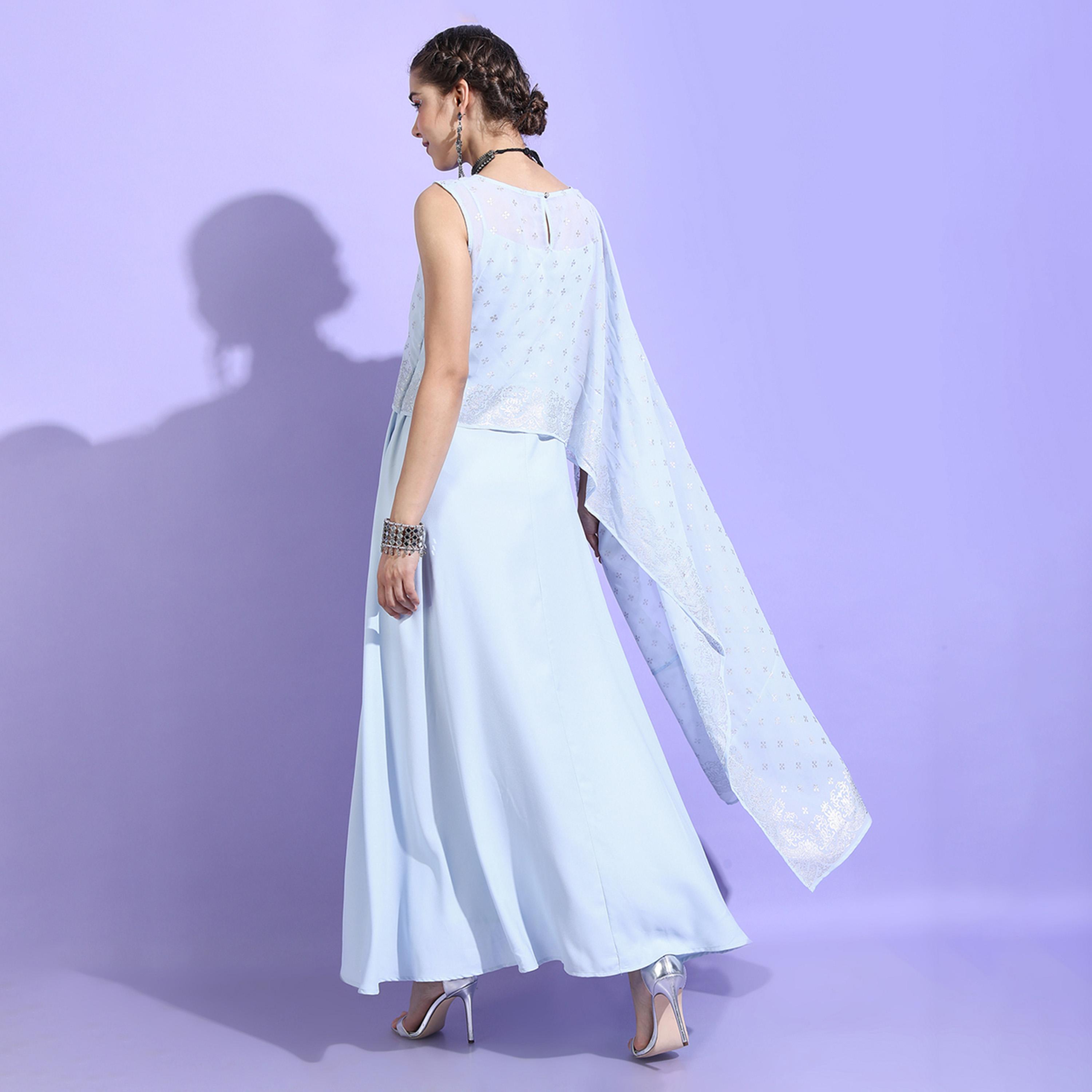 فيشود × ستايلي - بلوزة اأنيقة بزخارف عرقية - أزرق-women-clothing-shirtsandblouses-blouses-image-3