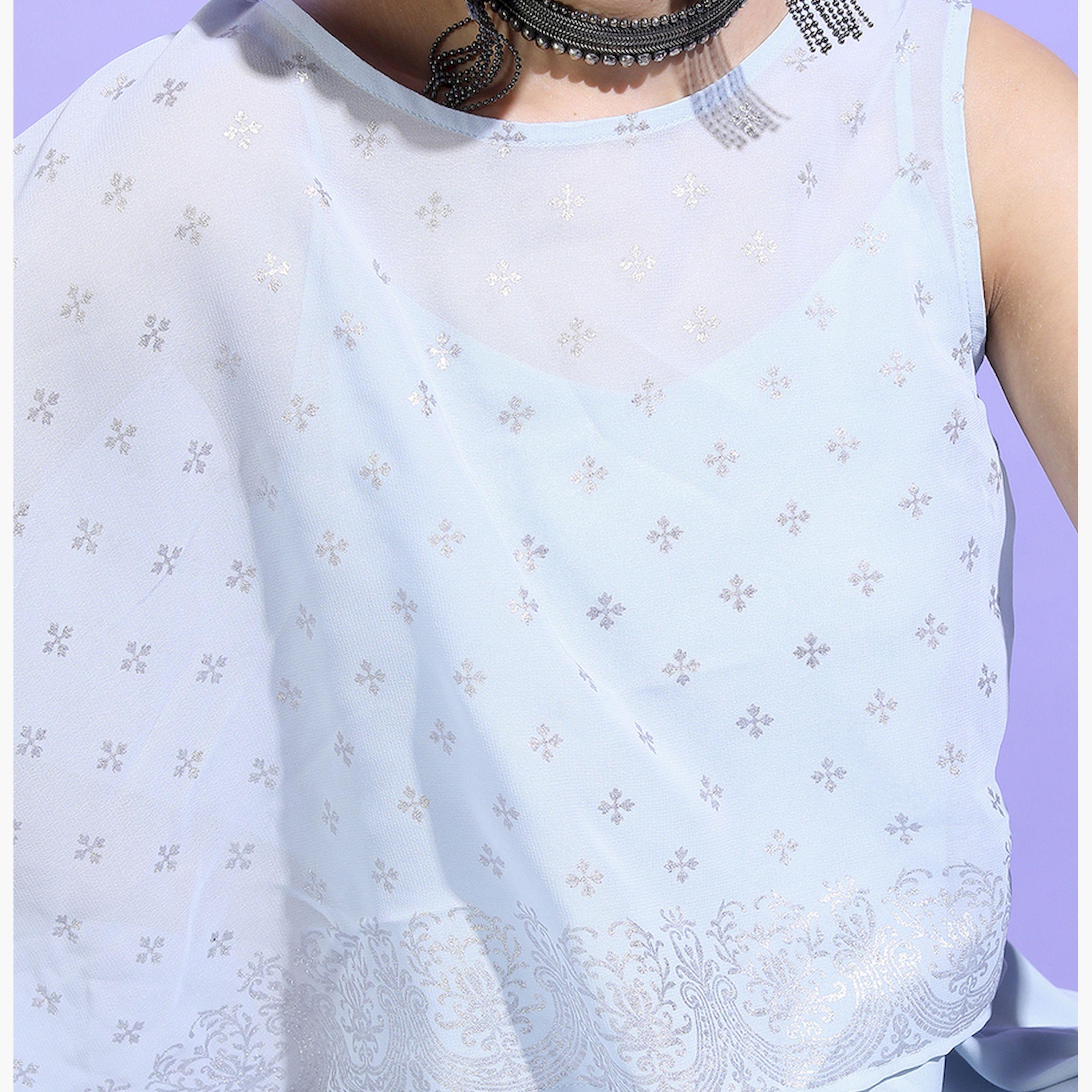 فيشود × ستايلي - بلوزة اأنيقة بزخارف عرقية - أزرق-women-clothing-shirtsandblouses-blouses-image-4