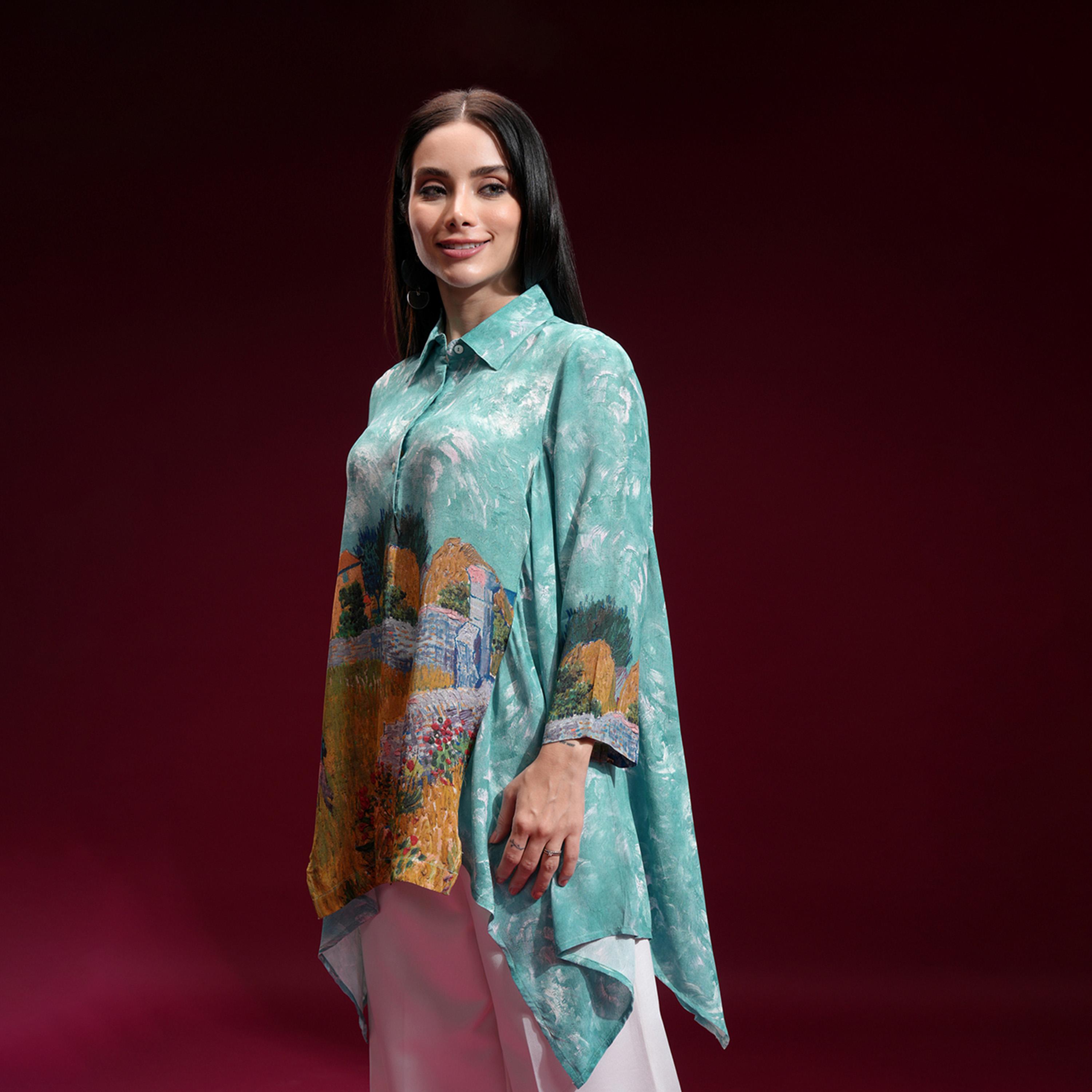 فيشود × ستايلي - قميص مطبوع برسومات جرافيكية-women-clothing-shirtsandblouses-shirts-image-4