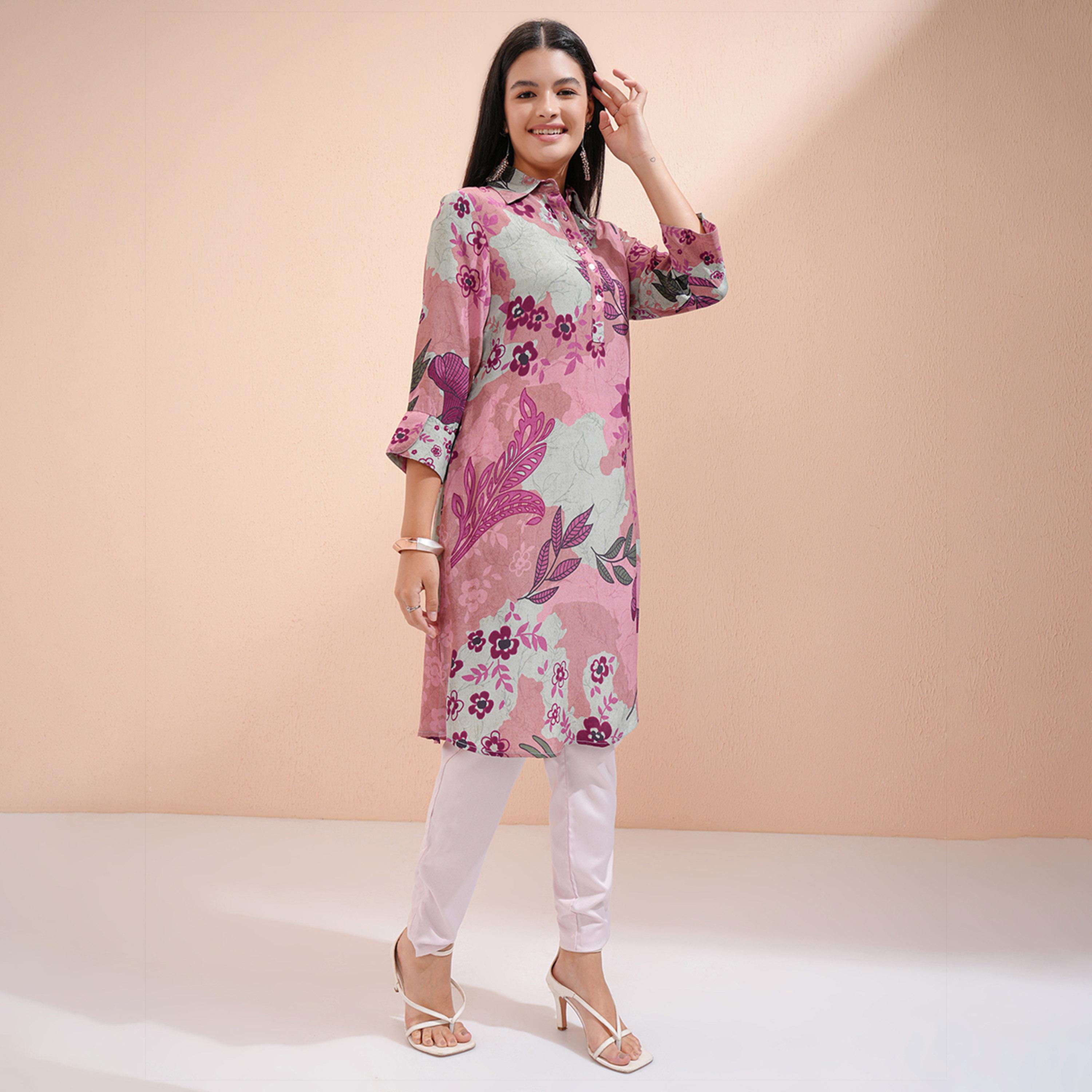فيشود × ستايلي - كورتا نسائية مطبوعة بالزهور-women-clothing-ethnicwear-kurtas-image-4