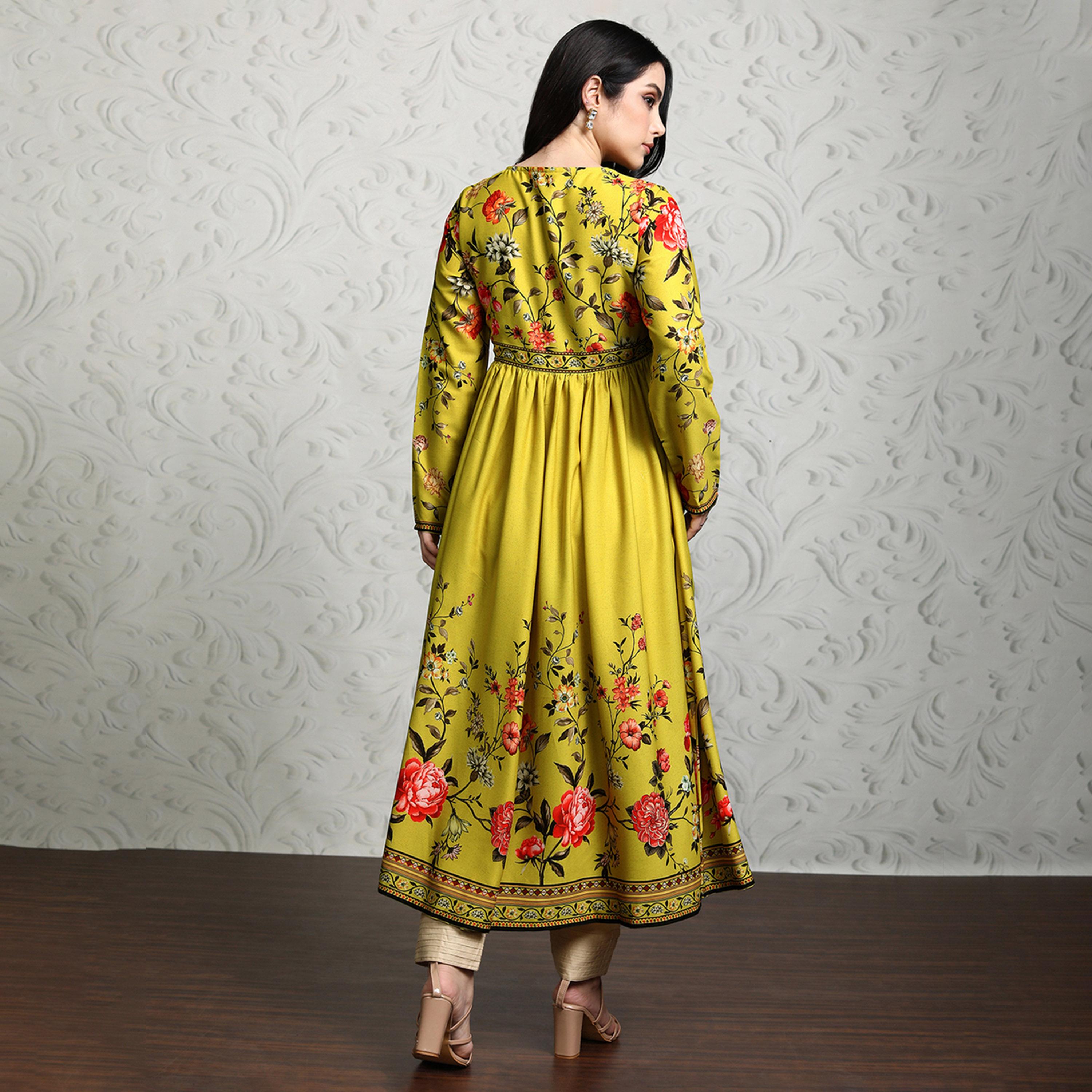 Vishudh X Styli Women Floral Printed Anarkali Kurta-women-clothing-ethnicwear-kurtas-image-3