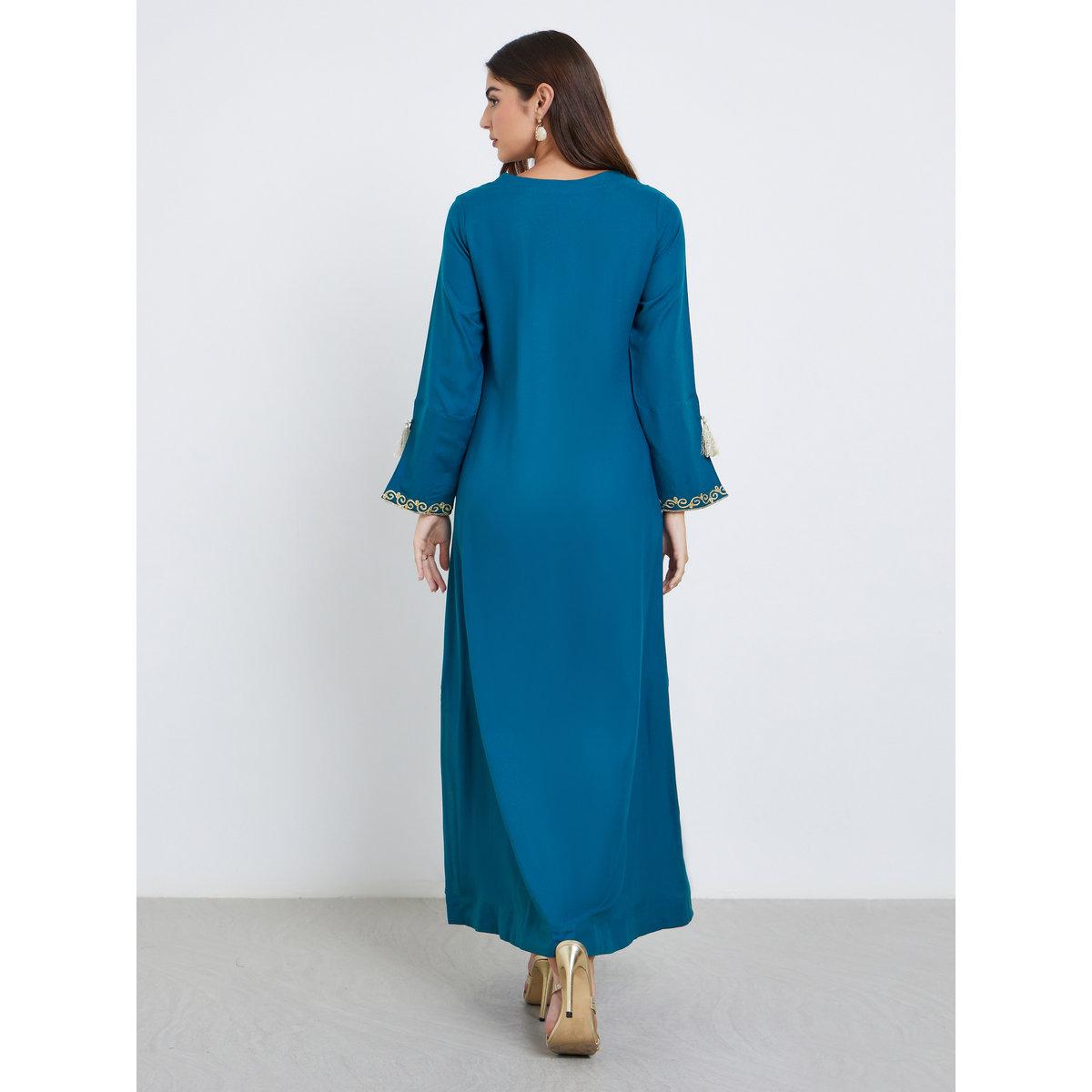 أميرة x ستايلي جلابية بتفاصيل مُطرزة-women-arabicclothing-jalabiyas-image-4
