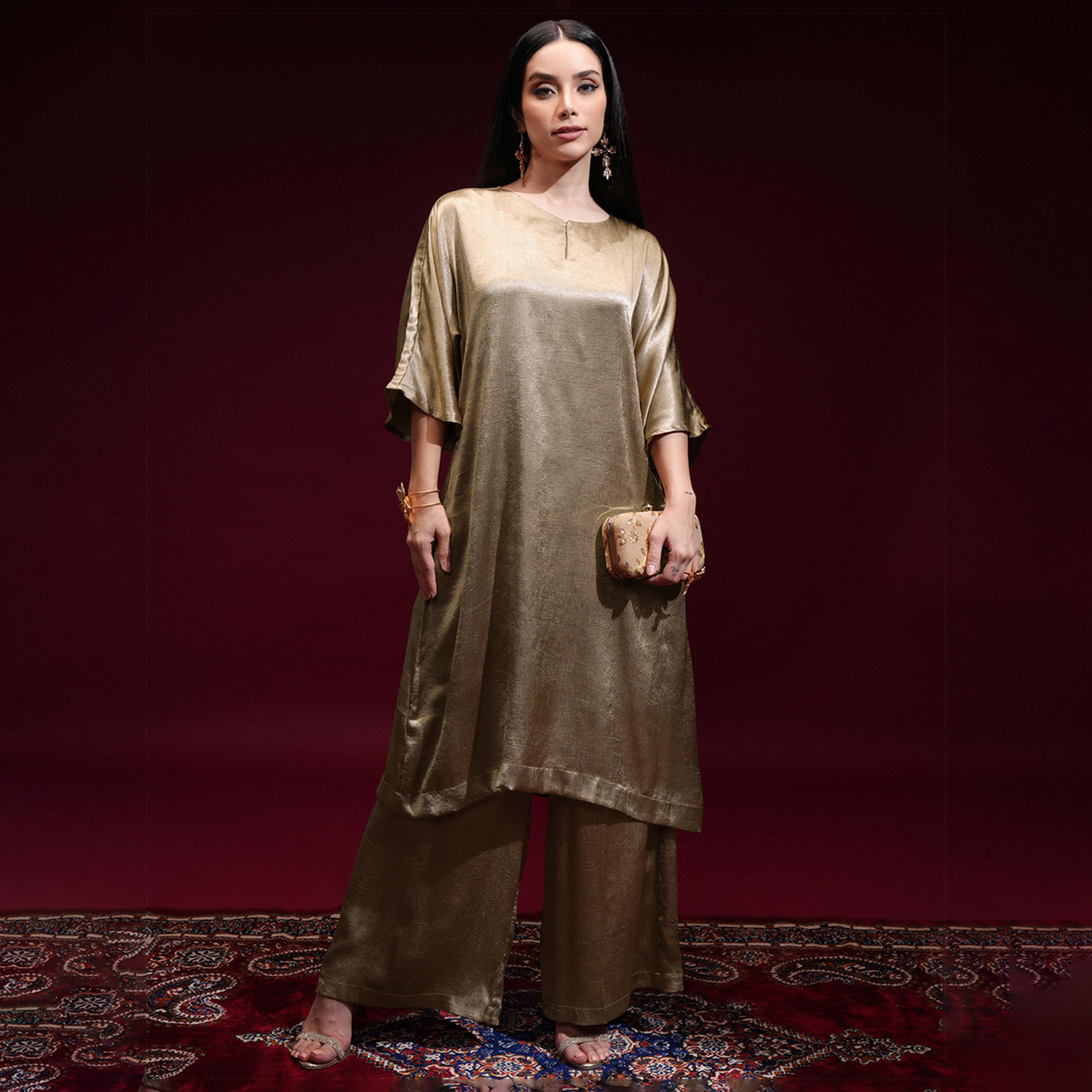 Vishudh X Styli Round Neck Tunic with Palazzos-women-clothing-coordsets-image-1