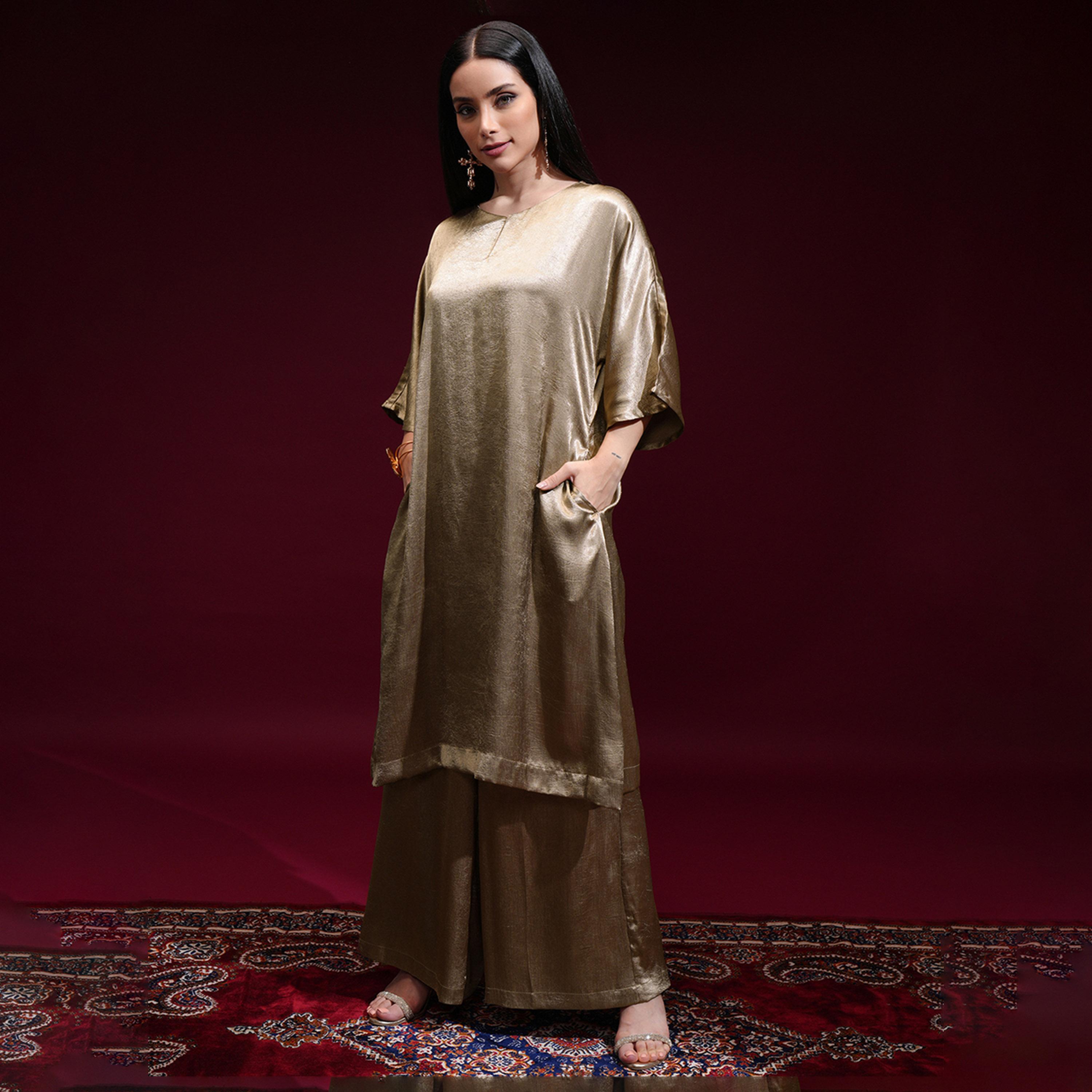 Vishudh X Styli Round Neck Tunic with Palazzos-women-clothing-coordsets-image-4