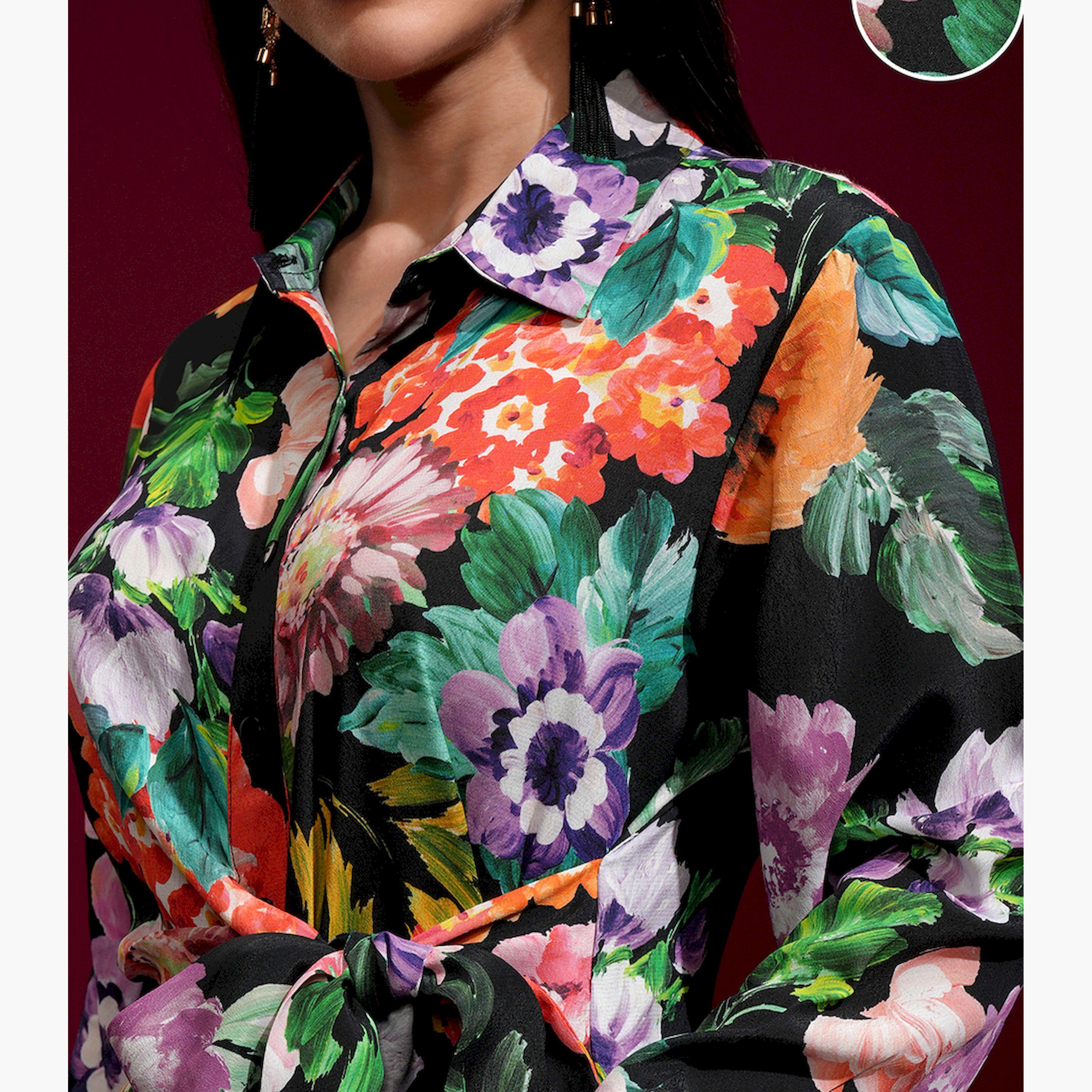 Vishudh X Styli Floral Printed Shirt Collar Shirt With Trousers-women-clothing-coordsets-image-5