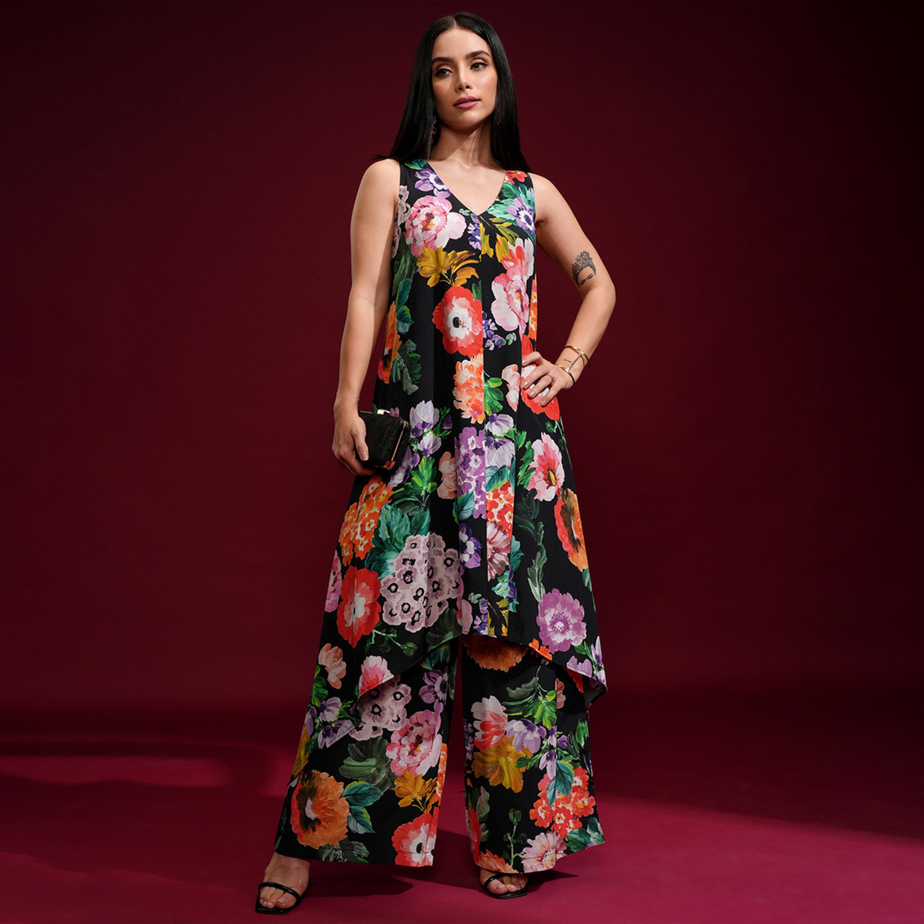 Vishudh X Styli Floral Printed Sleeveless Co-Ord Set-women-clothing-coordsets-image-1
