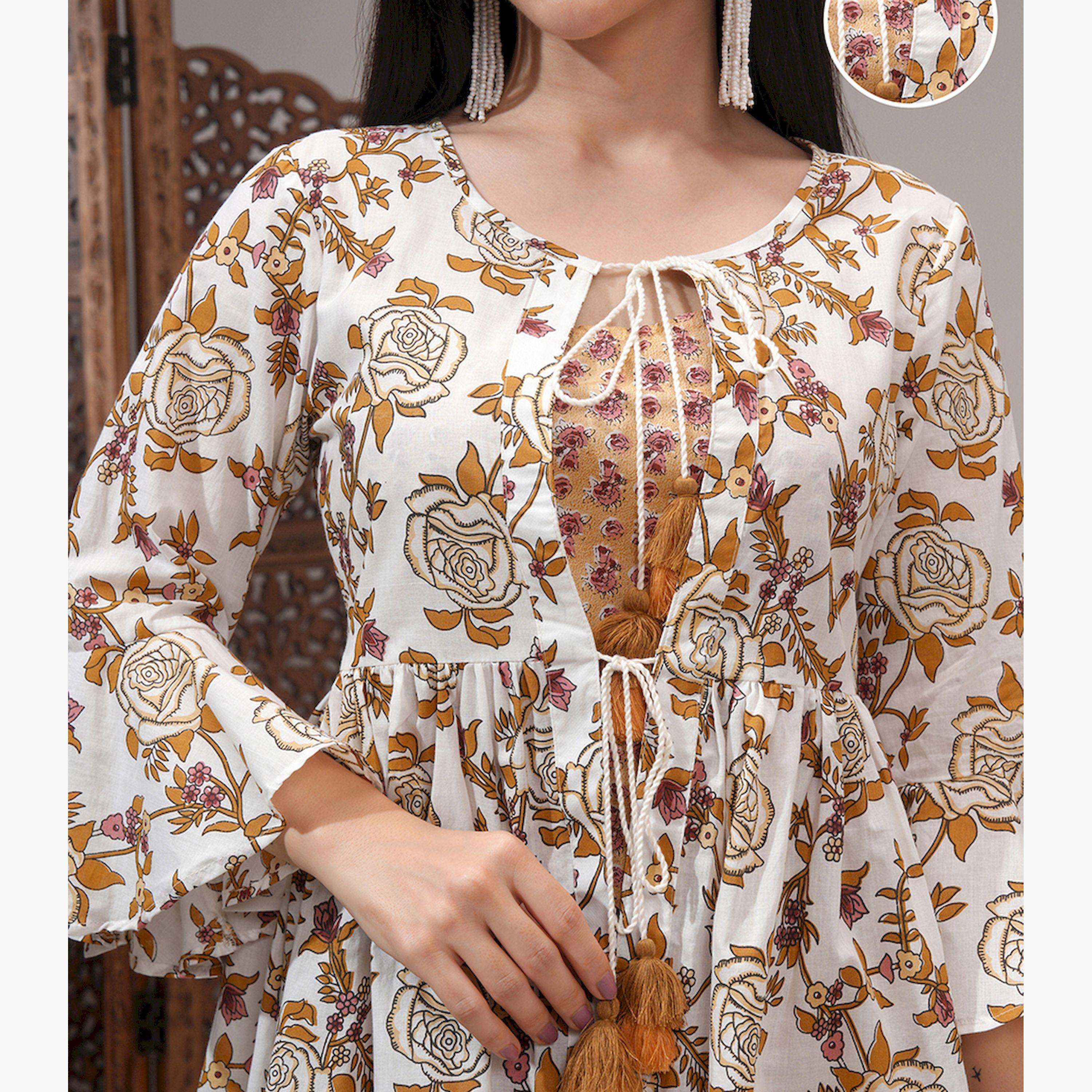 Vishudh X Styli Printed Top With Palazzo & Jacket Co-Ords-women-clothing-coordsets-image-5